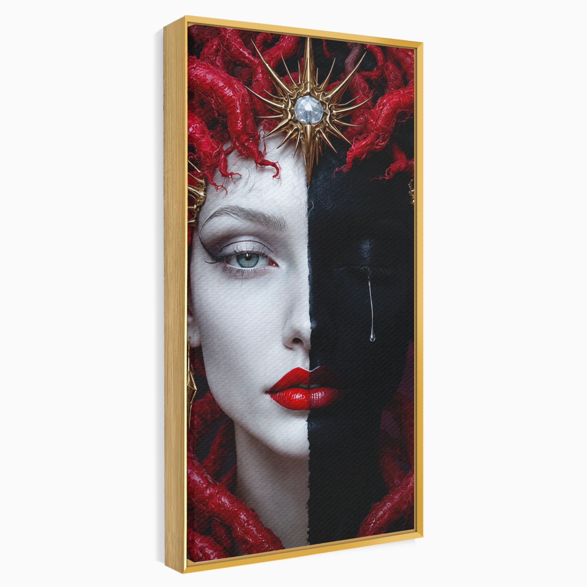 Tablou Canvas Premium LuxCanva® G1274, Portret Dualist, Portret, Dualitate, Arta, Dormitor, Contrast, Culori Vibrante
