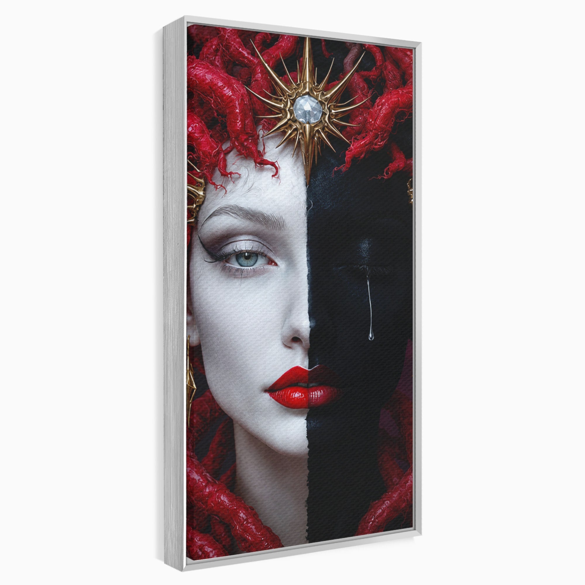 Tablou Canvas Premium LuxCanva® G1274, Portret Dualist, Portret, Dualitate, Arta, Dormitor, Contrast, Culori Vibrante