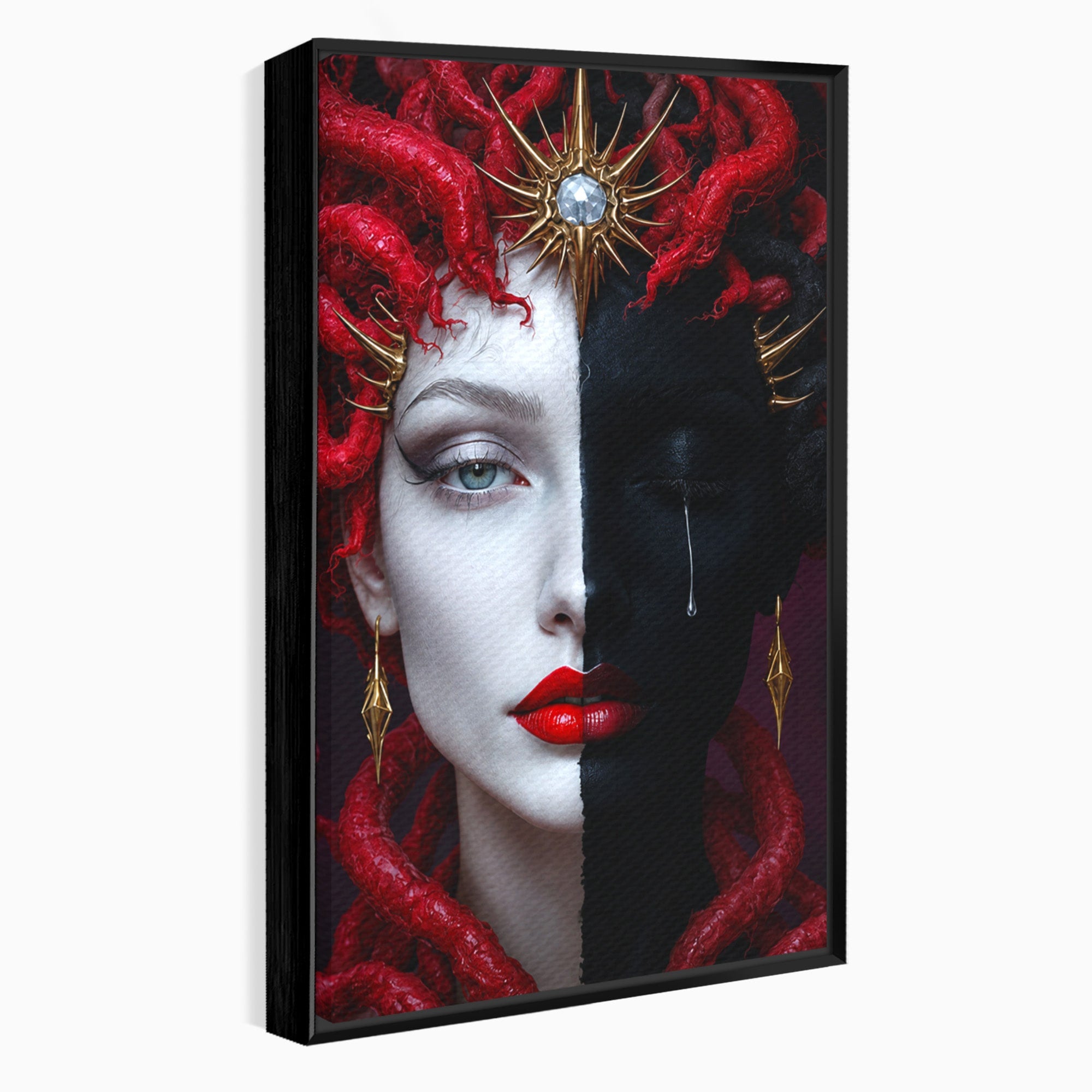 Tablou Canvas Premium LuxCanva® G1274, Portret Dualist, Portret, Dualitate, Arta, Dormitor, Contrast, Culori Vibrante