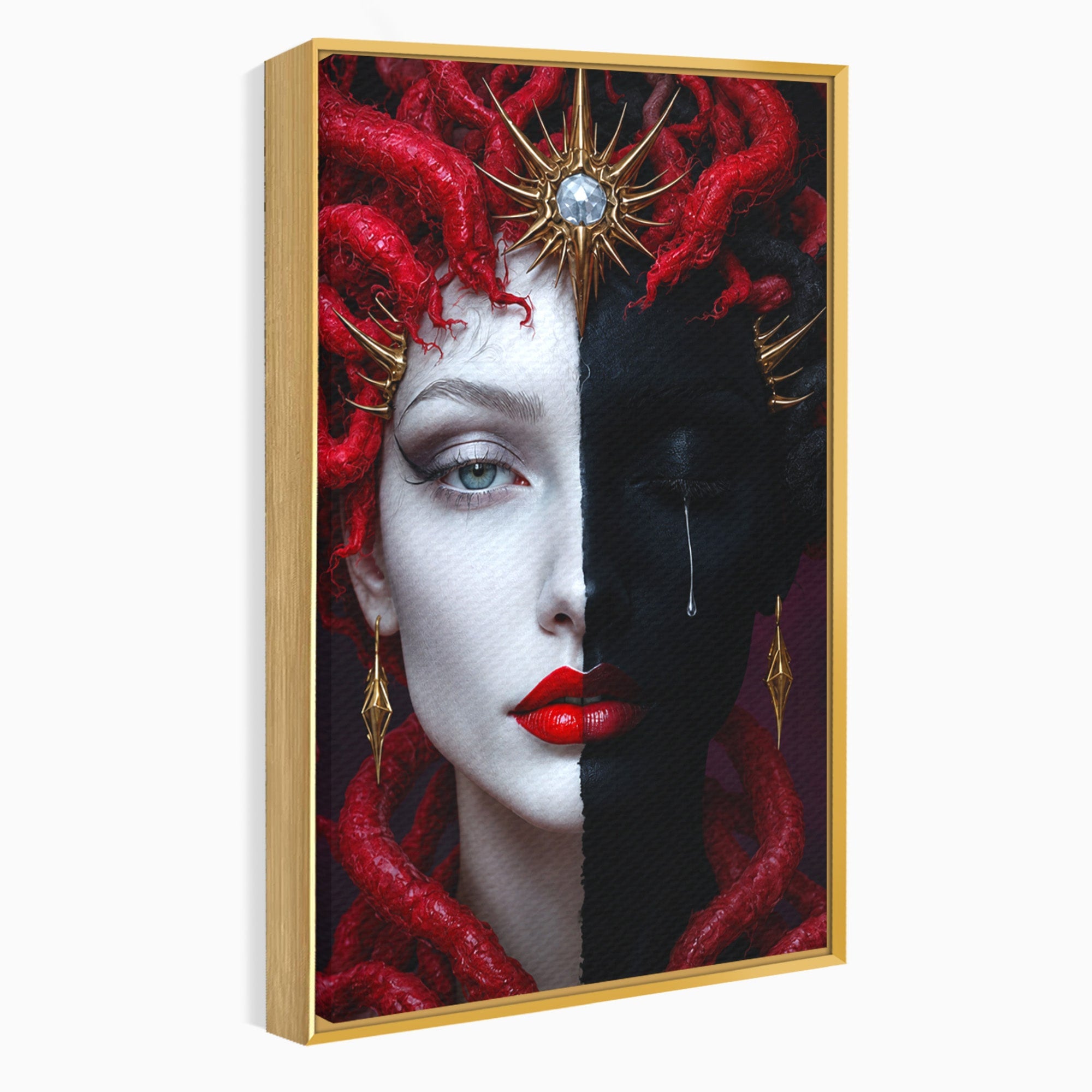 Tablou Canvas Premium LuxCanva® G1274, Portret Dualist, Portret, Dualitate, Arta, Dormitor, Contrast, Culori Vibrante