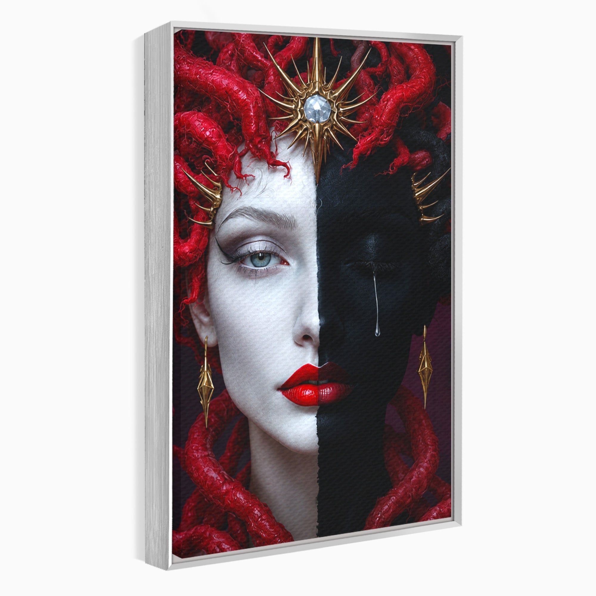 Tablou Canvas Premium LuxCanva® G1274, Portret Dualist, Portret, Dualitate, Arta, Dormitor, Contrast, Culori Vibrante