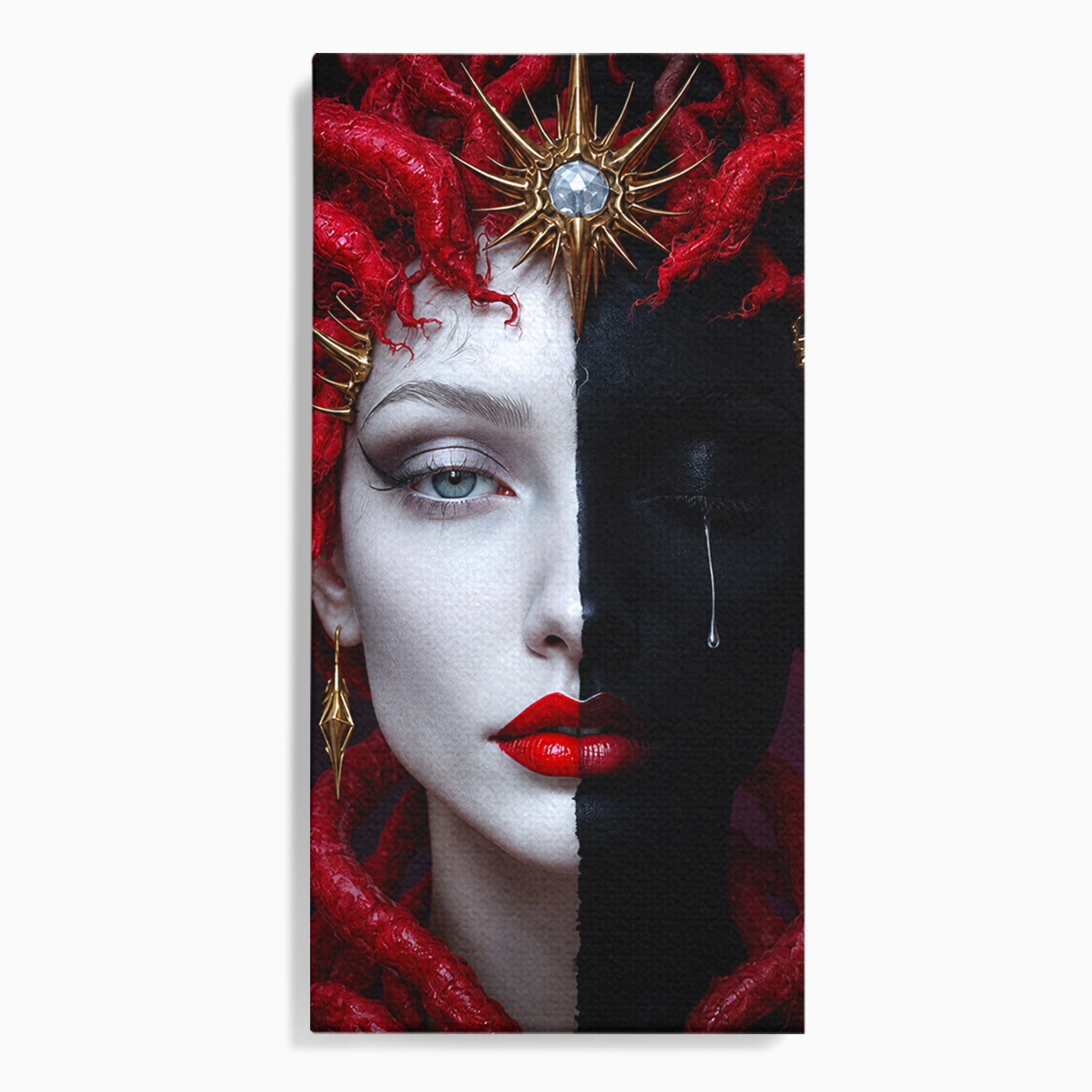 Tablou Canvas Premium LuxCanva® G1274, Portret Dualist, Portret, Dualitate, Arta, Dormitor, Contrast, Culori Vibrante