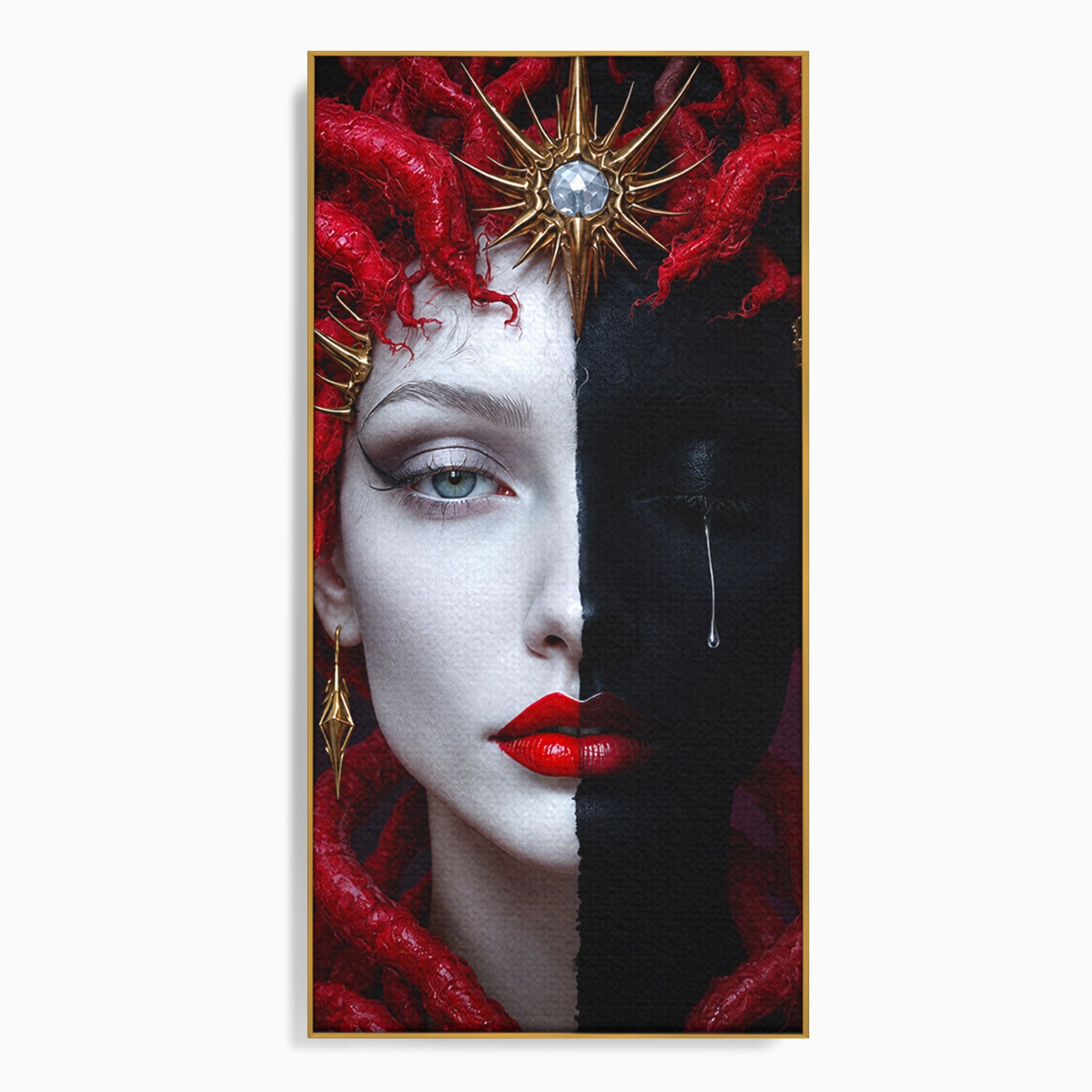 Tablou Canvas Premium LuxCanva® G1274, Portret Dualist, Portret, Dualitate, Arta, Dormitor, Contrast, Culori Vibrante