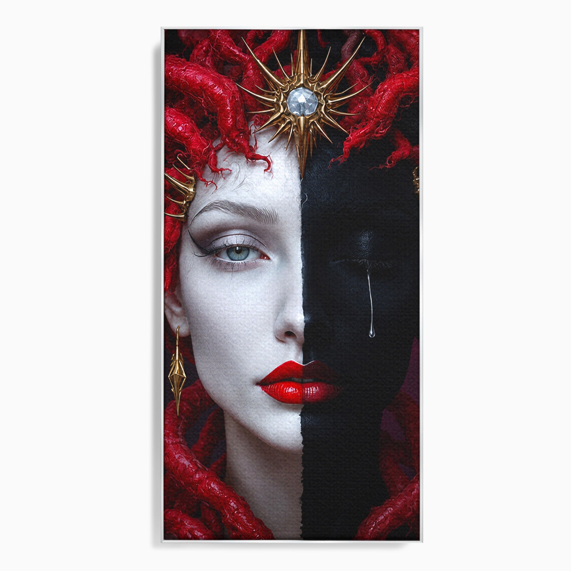 Tablou Canvas Premium LuxCanva® G1274, Portret Dualist, Portret, Dualitate, Arta, Dormitor, Contrast, Culori Vibrante