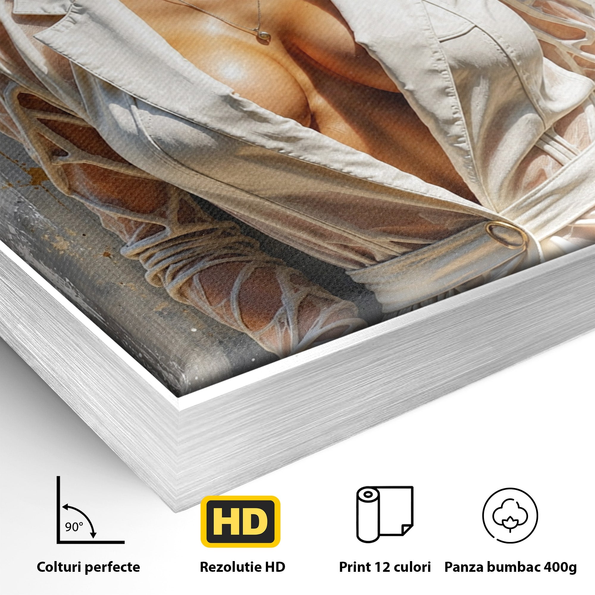 Tablou Canvas Premium LuxCanva® G1278, Eleganta Feminină, Portret, Femeie, Eleganta, Stil Modern, Dormitor, Culori Vibrante