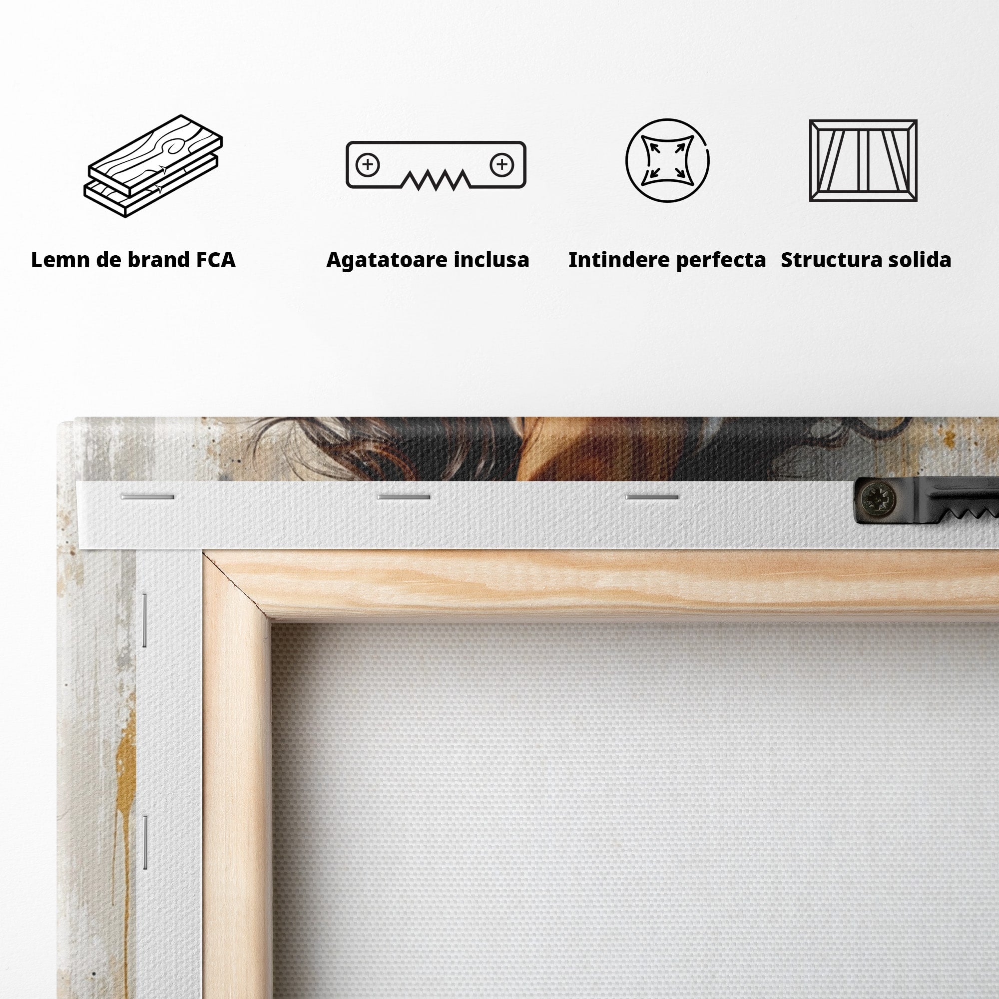 Tablou Canvas Premium LuxCanva® G1278, Eleganta Feminină, Portret, Femeie, Eleganta, Stil Modern, Dormitor, Culori Vibrante