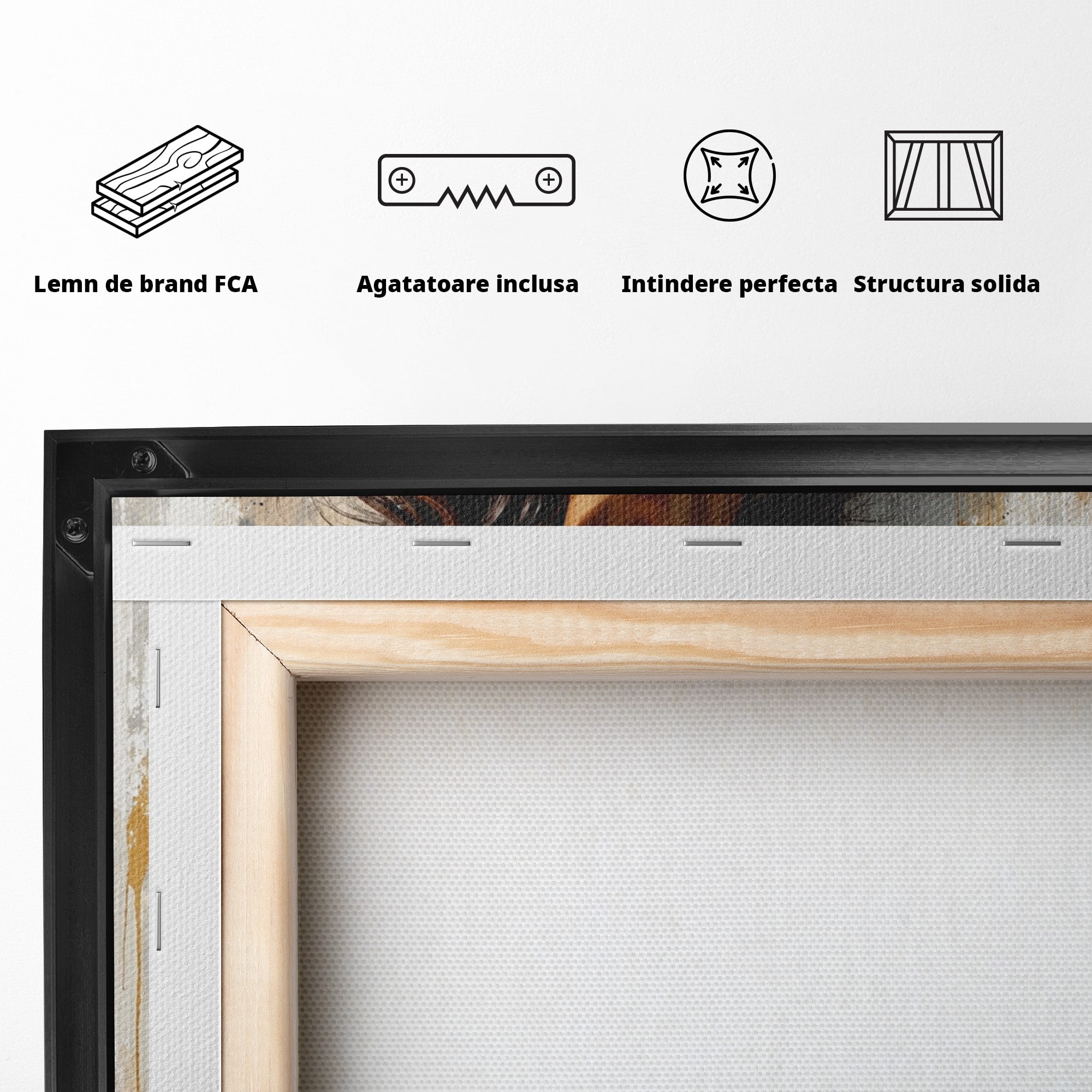 Tablou Canvas Premium LuxCanva® G1278, Eleganta Feminină, Portret, Femeie, Eleganta, Stil Modern, Dormitor, Culori Vibrante