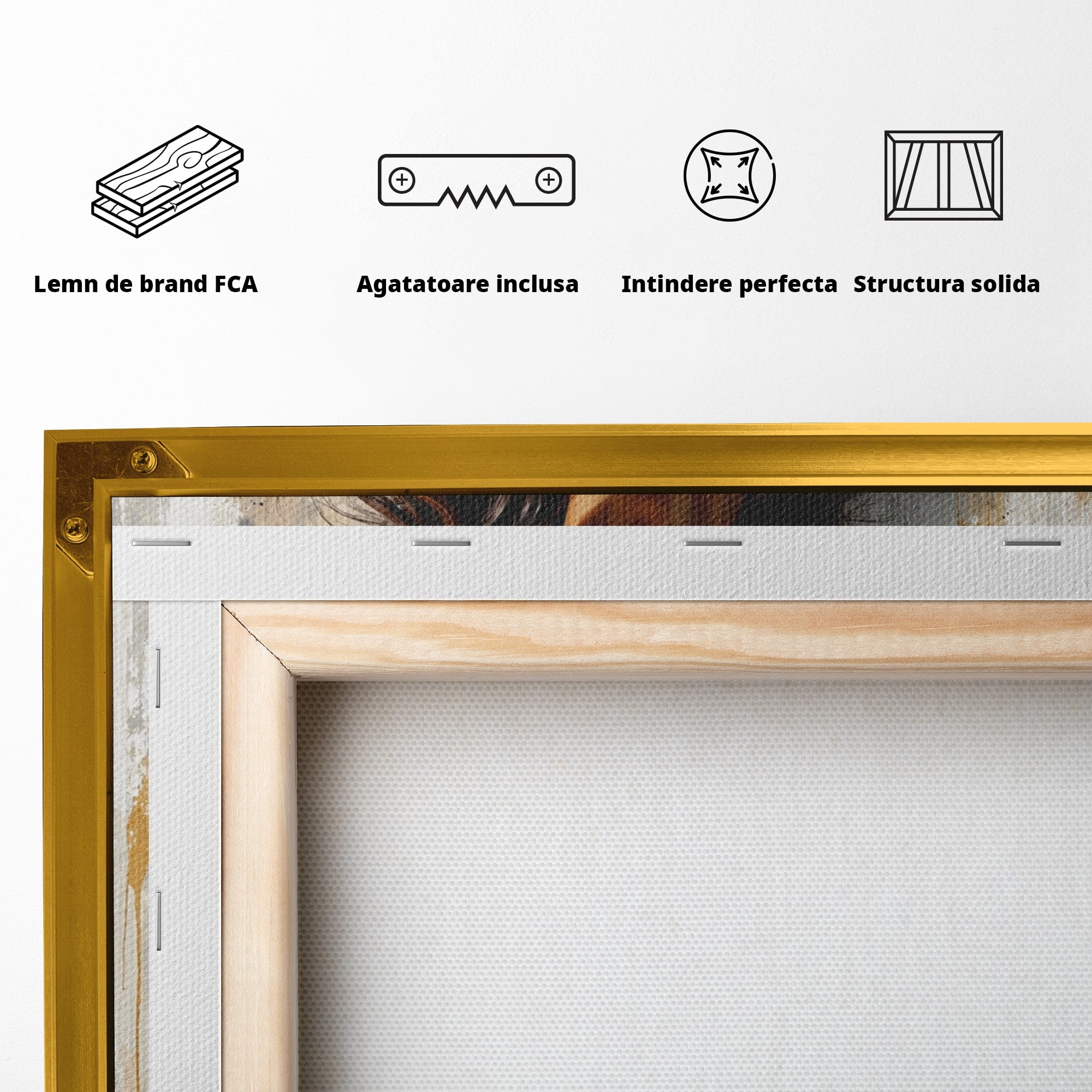 Tablou Canvas Premium LuxCanva® G1278, Eleganta Feminină, Portret, Femeie, Eleganta, Stil Modern, Dormitor, Culori Vibrante