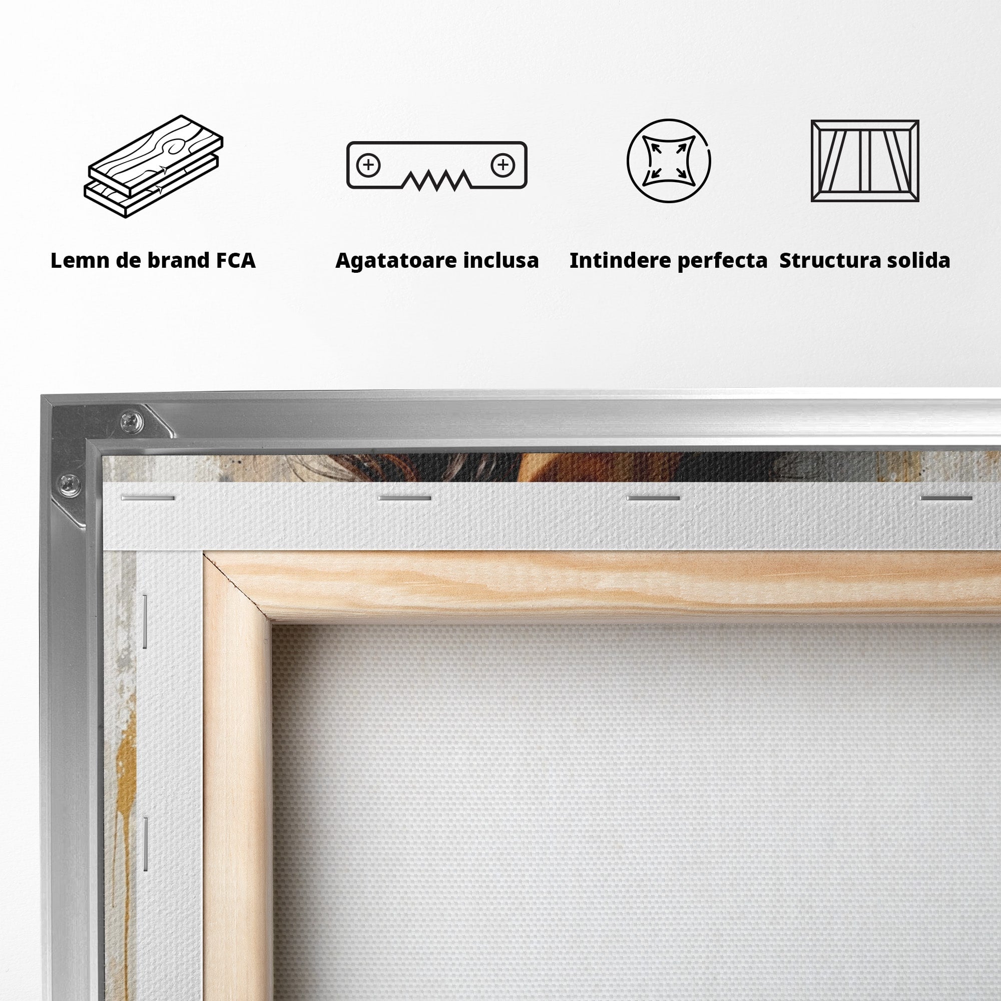 Tablou Canvas Premium LuxCanva® G1278, Eleganta Feminină, Portret, Femeie, Eleganta, Stil Modern, Dormitor, Culori Vibrante