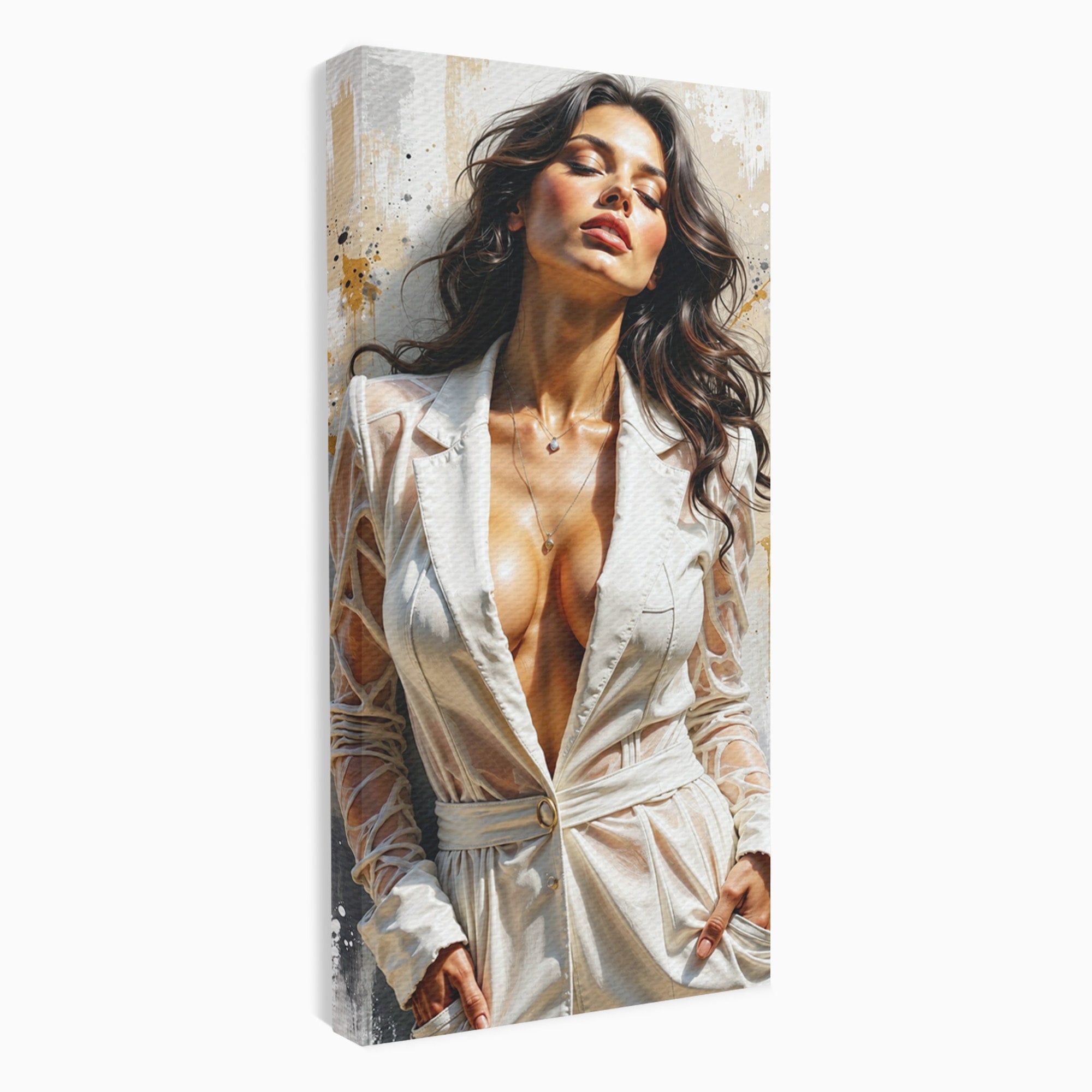 Tablou Canvas Premium LuxCanva® G1278, Eleganta Feminină, Portret, Femeie, Eleganta, Stil Modern, Dormitor, Culori Vibrante