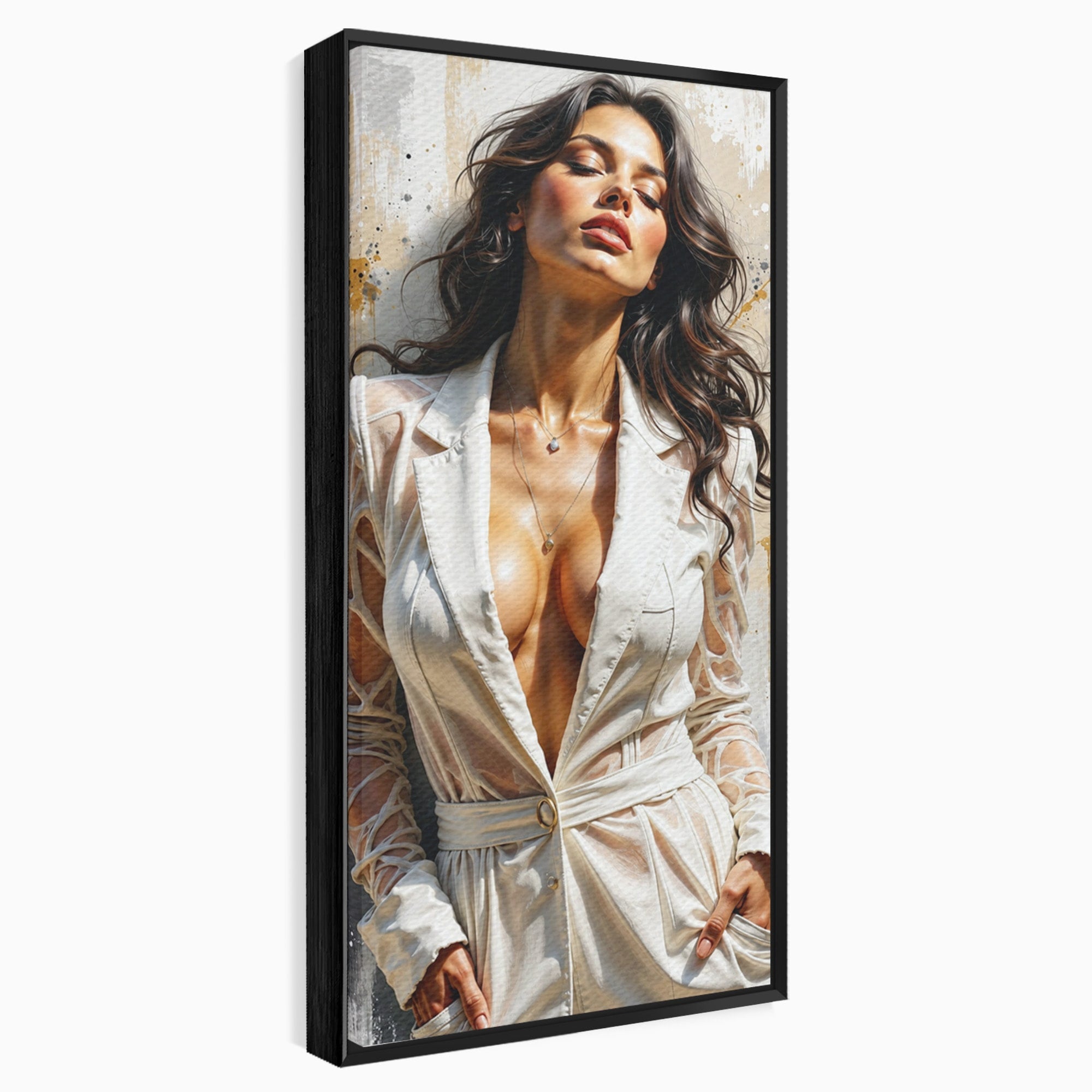Tablou Canvas Premium LuxCanva® G1278, Eleganta Feminină, Portret, Femeie, Eleganta, Stil Modern, Dormitor, Culori Vibrante