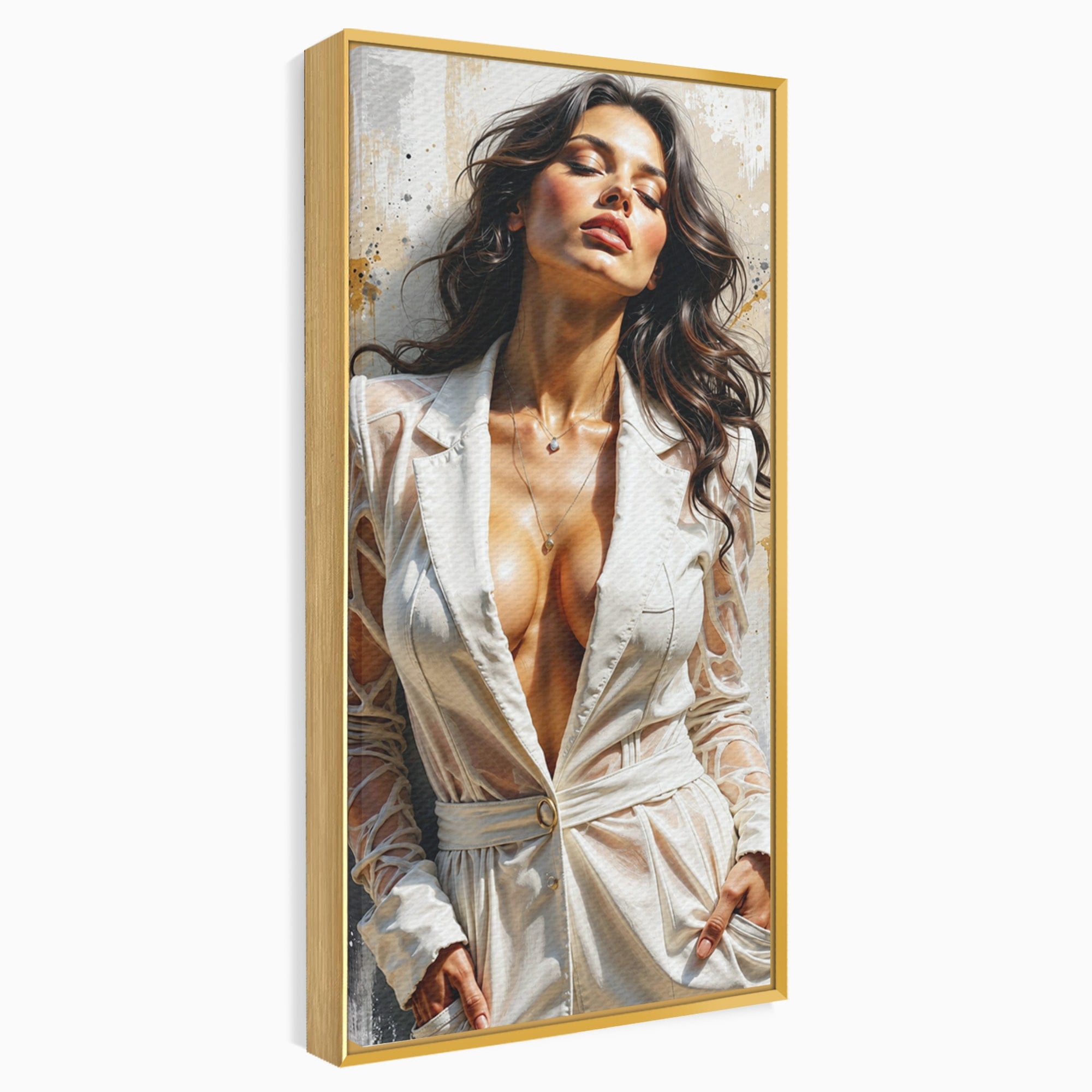 Tablou Canvas Premium LuxCanva® G1278, Eleganta Feminină, Portret, Femeie, Eleganta, Stil Modern, Dormitor, Culori Vibrante