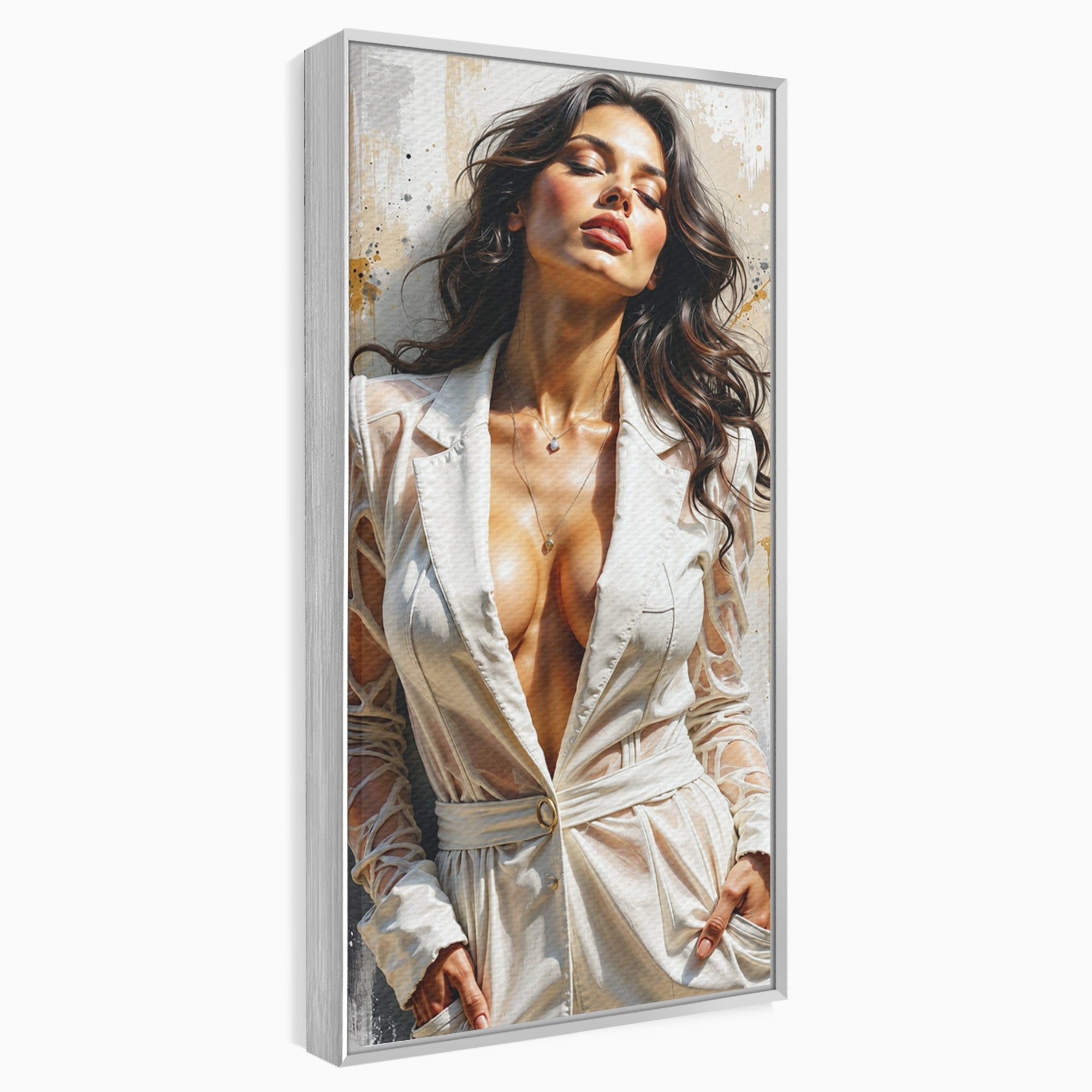 Tablou Canvas Premium LuxCanva® G1278, Eleganta Feminină, Portret, Femeie, Eleganta, Stil Modern, Dormitor, Culori Vibrante