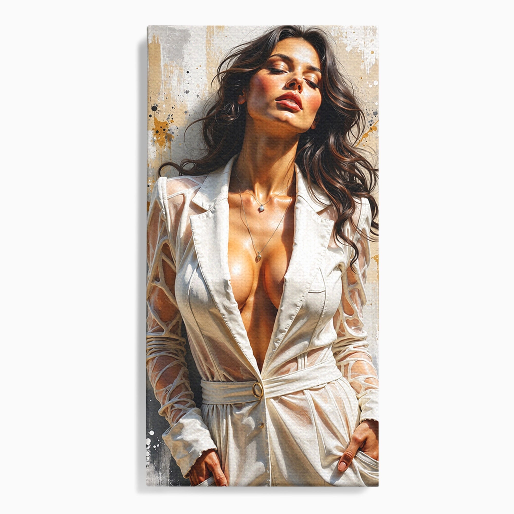 Tablou Canvas Premium LuxCanva® G1278, Eleganta Feminină, Portret, Femeie, Eleganta, Stil Modern, Dormitor, Culori Vibrante