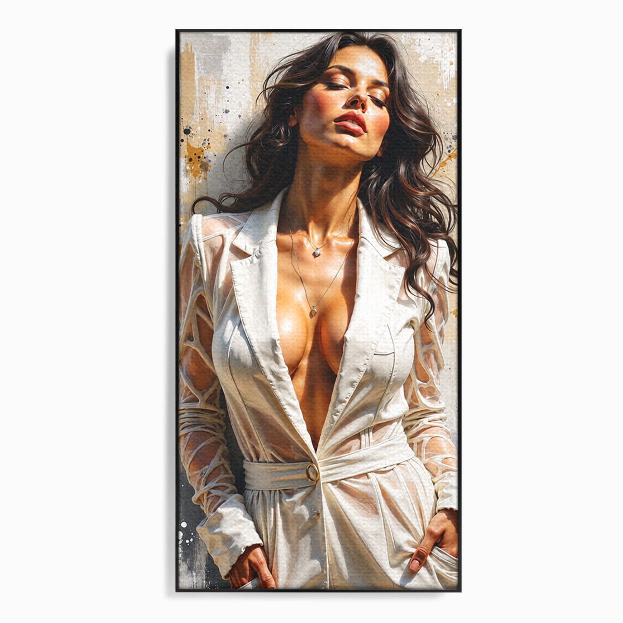 Tablou Canvas Premium LuxCanva® G1278, Eleganta Feminină, Portret, Femeie, Eleganta, Stil Modern, Dormitor, Culori Vibrante