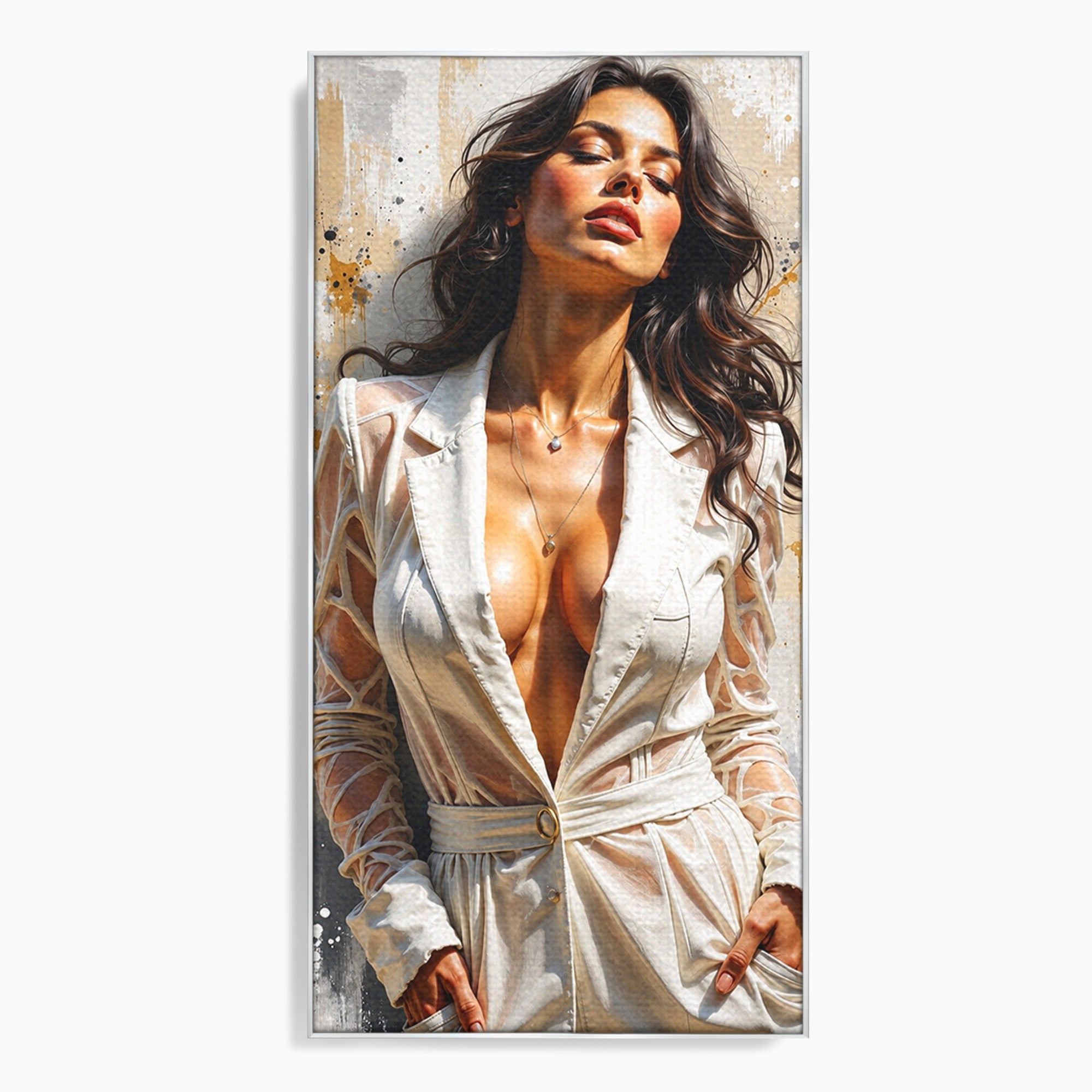 Tablou Canvas Premium LuxCanva® G1278, Eleganta Feminină, Portret, Femeie, Eleganta, Stil Modern, Dormitor, Culori Vibrante