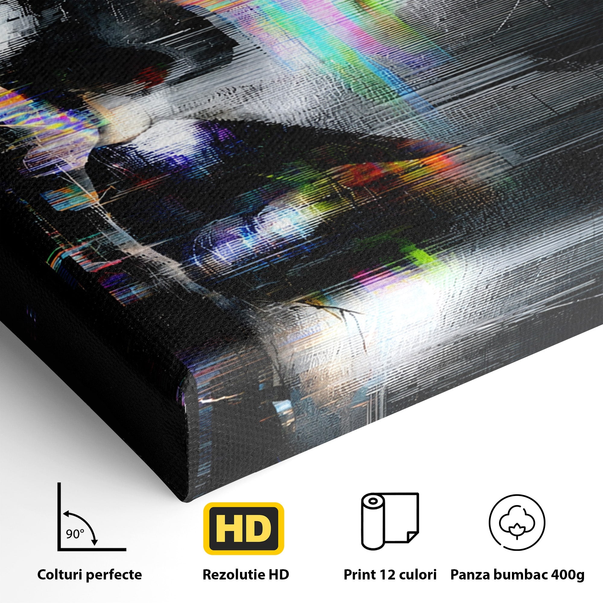 Tablou Canvas Premium LuxCanva® G1279, Chip Urban Abstract, Portret, Abstract, Modern, Arta Digitala, Living, Culori Vibrante