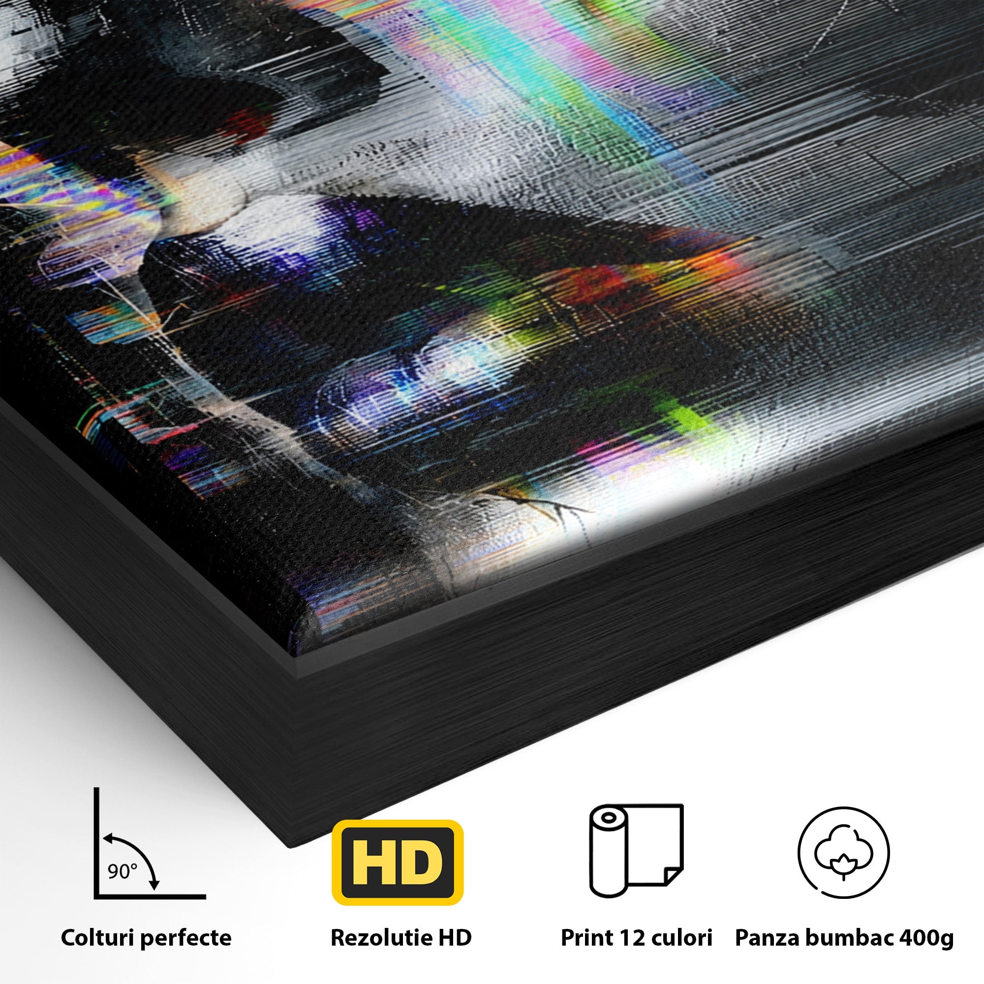 Tablou Canvas Premium LuxCanva® G1279, Chip Urban Abstract, Portret, Abstract, Modern, Arta Digitala, Living, Culori Vibrante