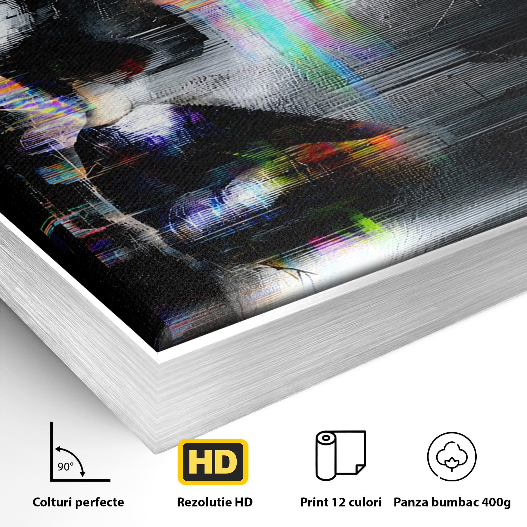 Tablou Canvas Premium LuxCanva® G1279, Chip Urban Abstract, Portret, Abstract, Modern, Arta Digitala, Living, Culori Vibrante