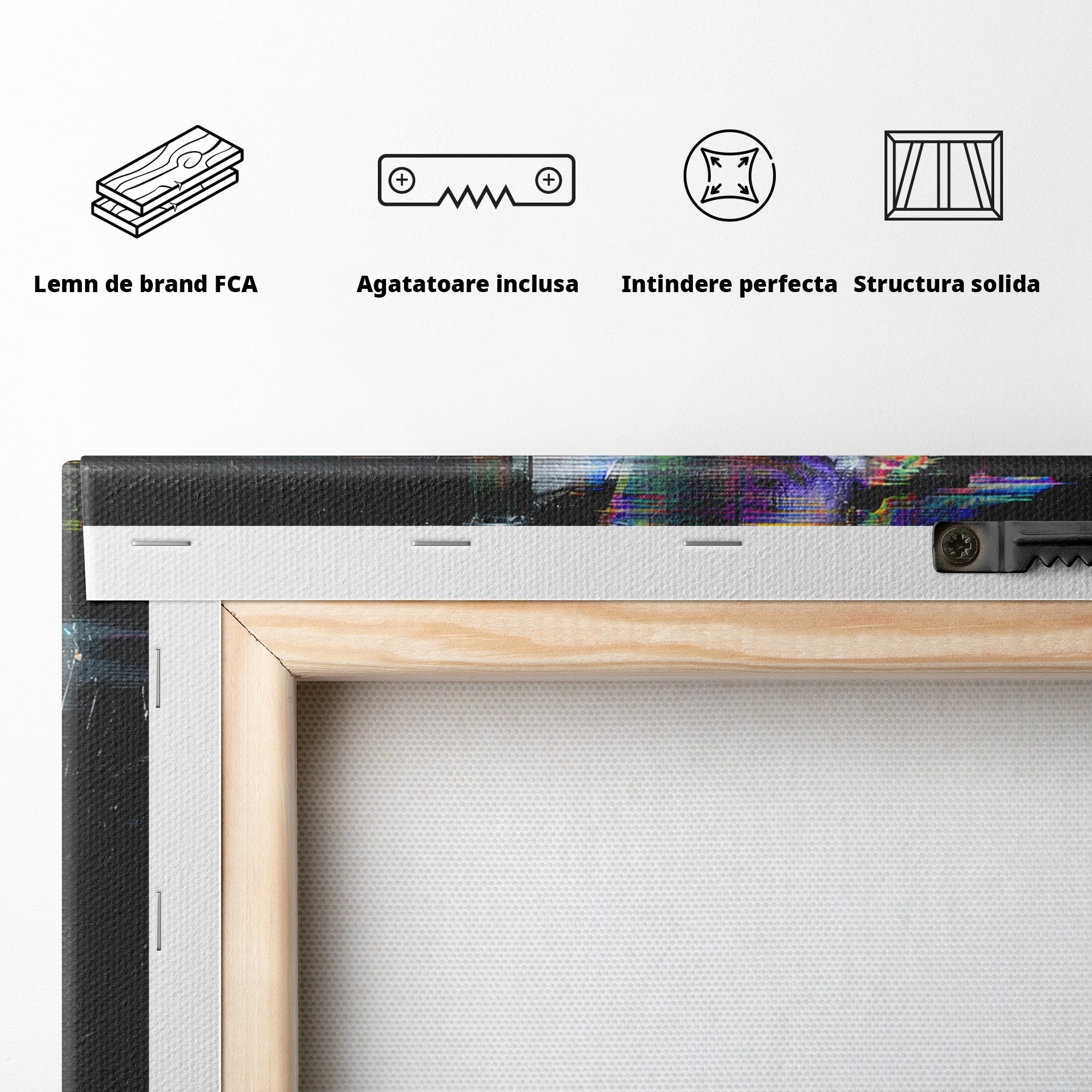 Tablou Canvas Premium LuxCanva® G1279, Chip Urban Abstract, Portret, Abstract, Modern, Arta Digitala, Living, Culori Vibrante