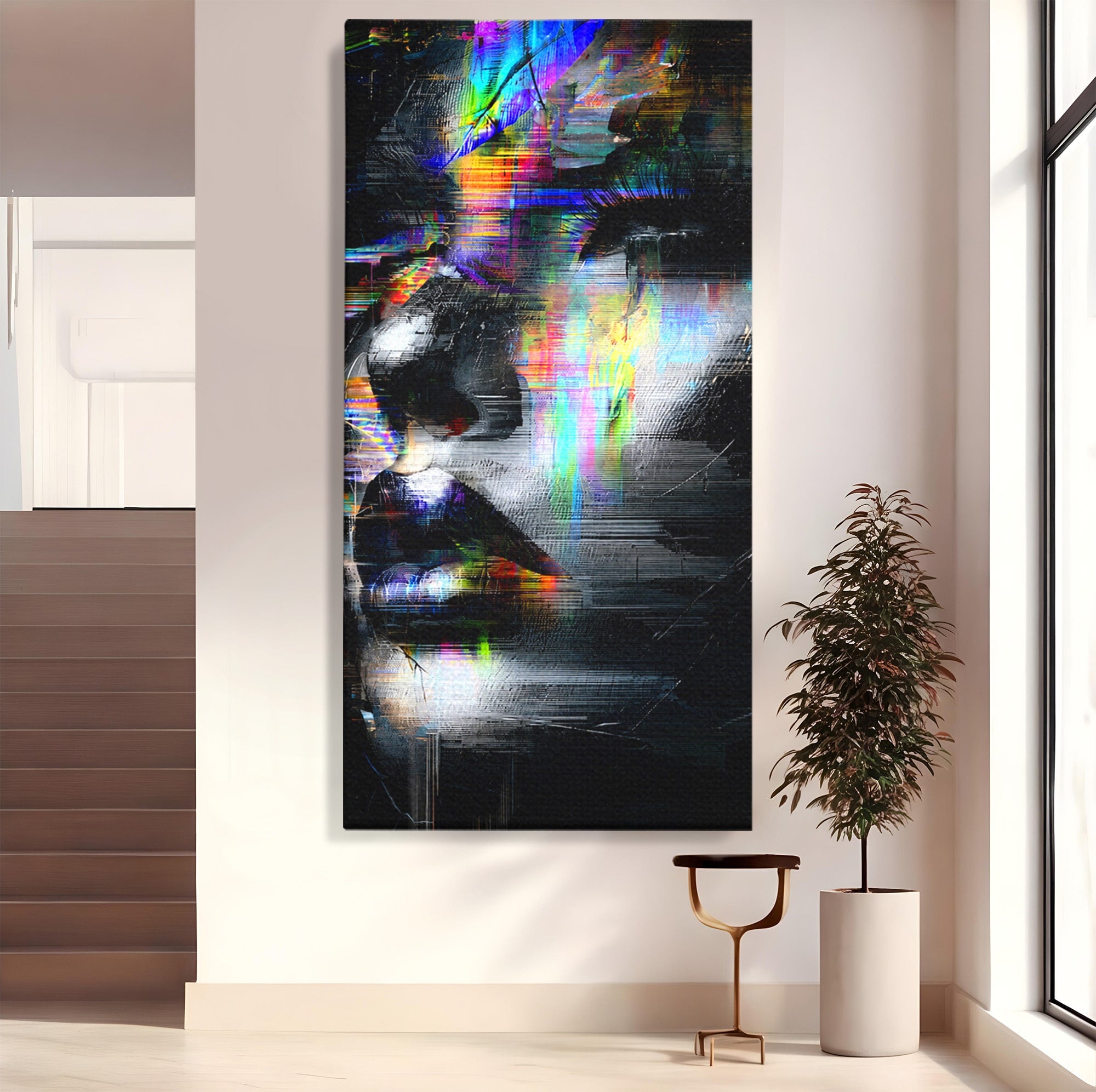 Tablou Canvas Premium LuxCanva® G1279, Chip Urban Abstract, Portret, Abstract, Modern, Arta Digitala, Living, Culori Vibrante