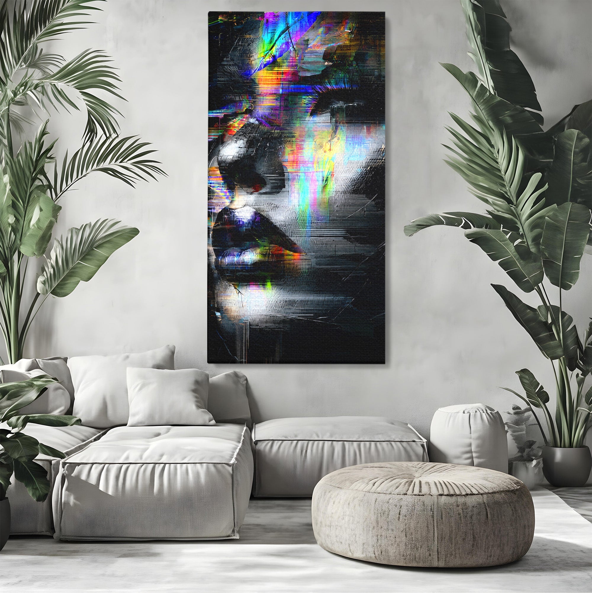 Tablou Canvas Premium LuxCanva® G1279, Chip Urban Abstract, Portret, Abstract, Modern, Arta Digitala, Living, Culori Vibrante