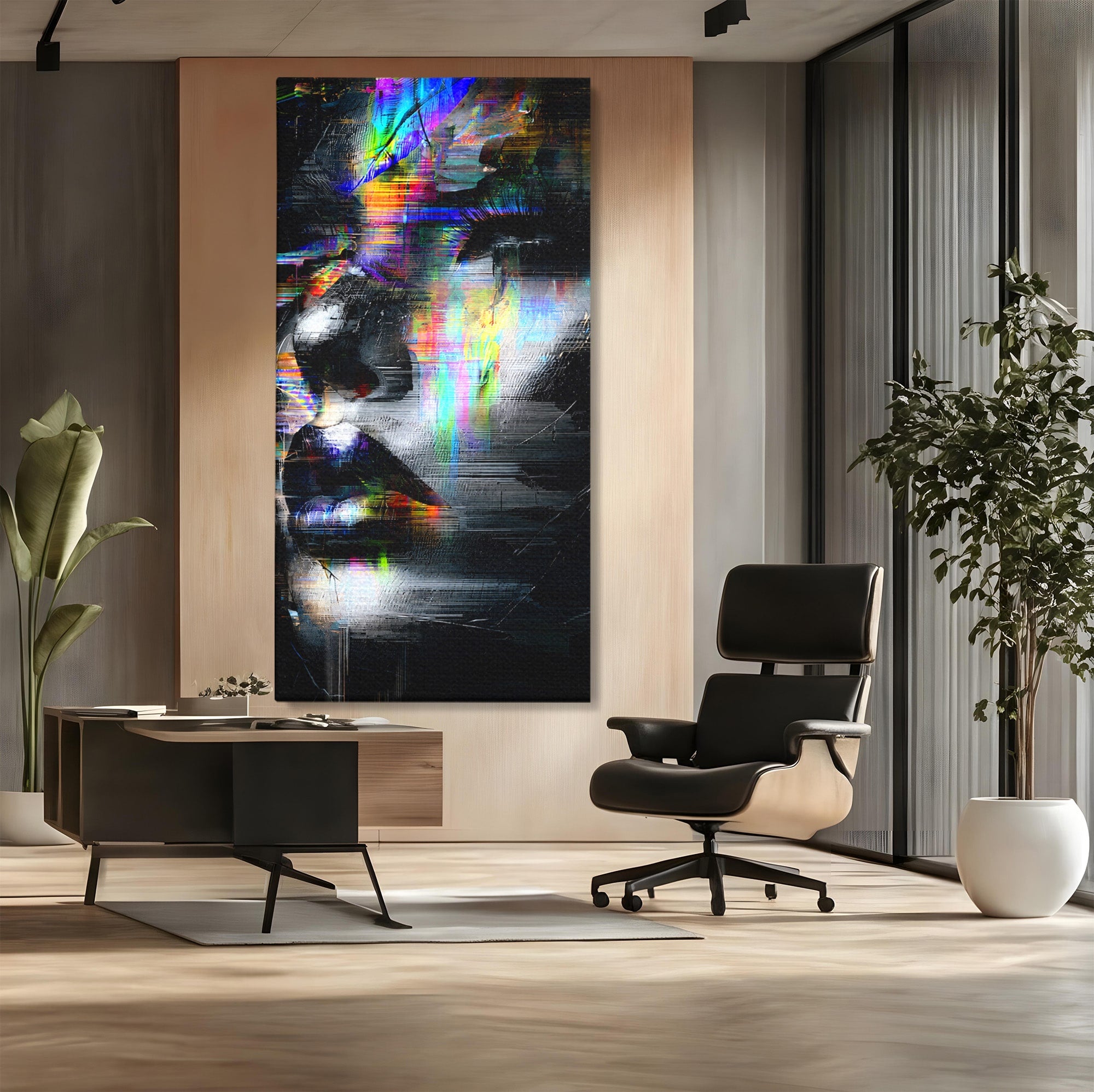 Tablou Canvas Premium LuxCanva® G1279, Chip Urban Abstract, Portret, Abstract, Modern, Arta Digitala, Living, Culori Vibrante