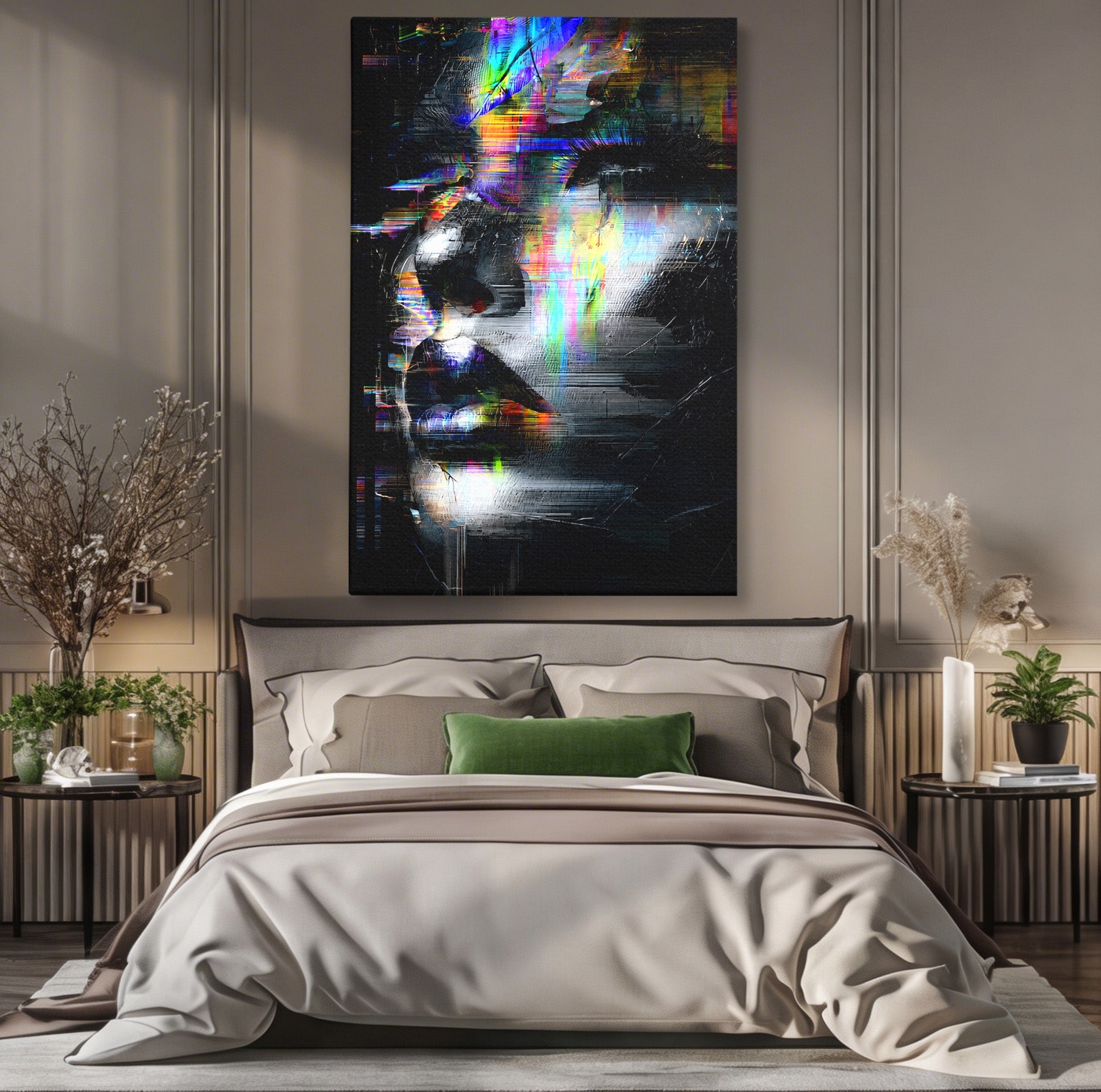 Tablou Canvas Premium LuxCanva® G1279, Chip Urban Abstract, Portret, Abstract, Modern, Arta Digitala, Living, Culori Vibrante