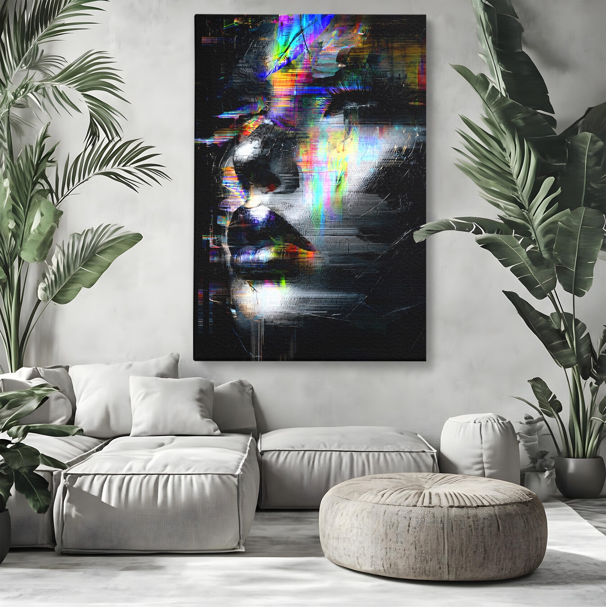 Tablou Canvas Premium LuxCanva® G1279, Chip Urban Abstract, Portret, Abstract, Modern, Arta Digitala, Living, Culori Vibrante