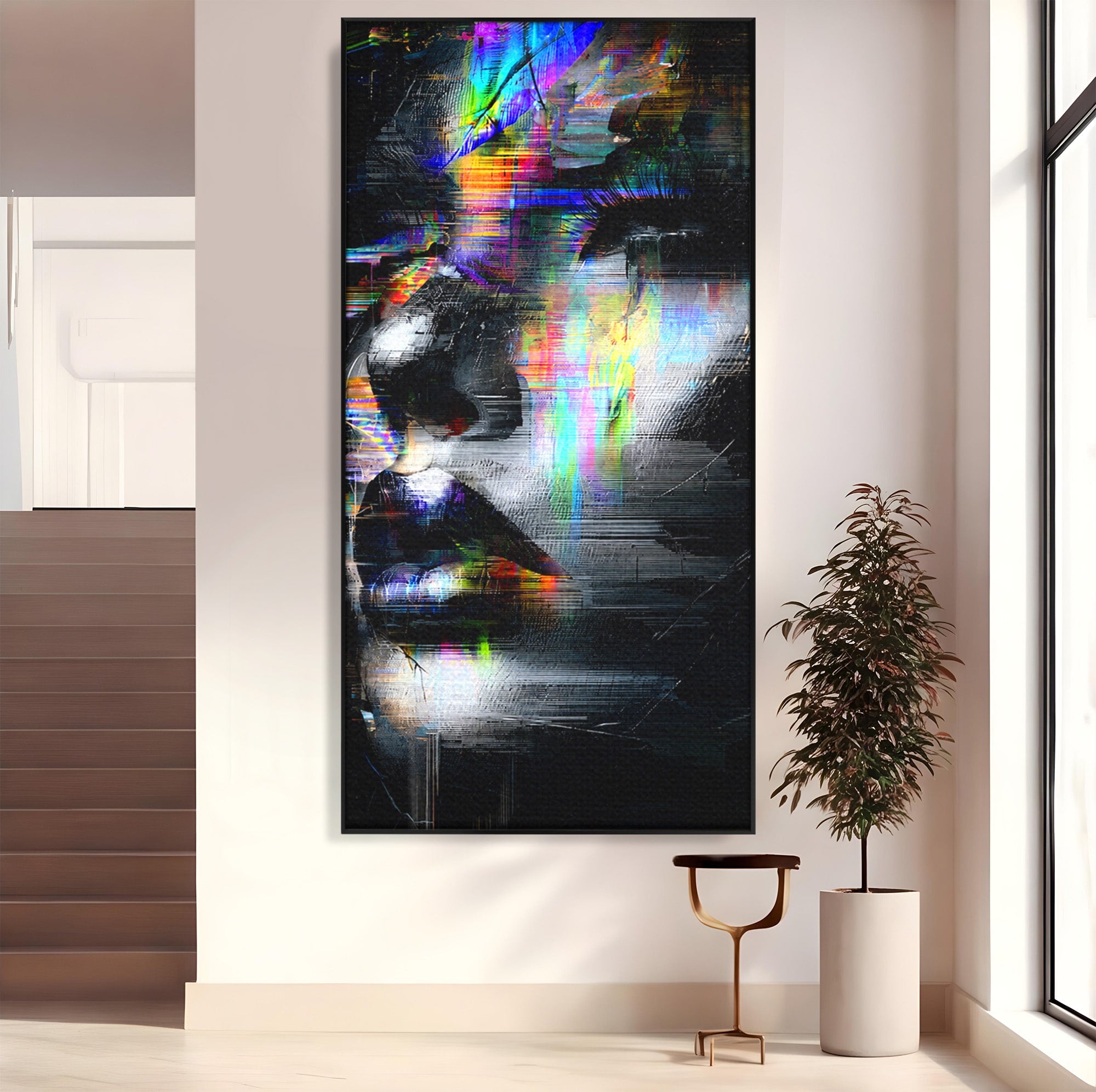 Tablou Canvas Premium LuxCanva® G1279, Chip Urban Abstract, Portret, Abstract, Modern, Arta Digitala, Living, Culori Vibrante