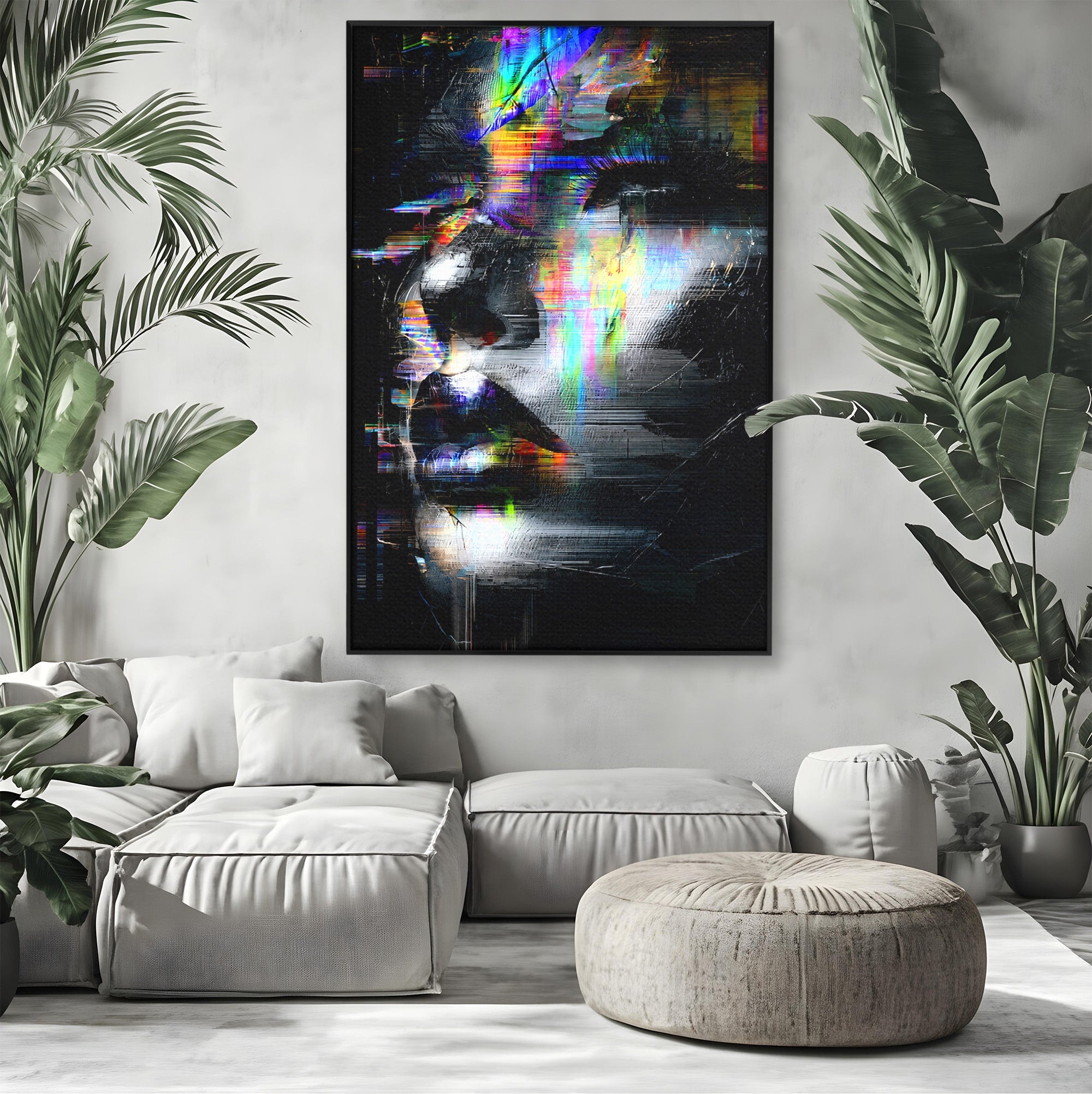 Tablou Canvas Premium LuxCanva® G1279, Chip Urban Abstract, Portret, Abstract, Modern, Arta Digitala, Living, Culori Vibrante