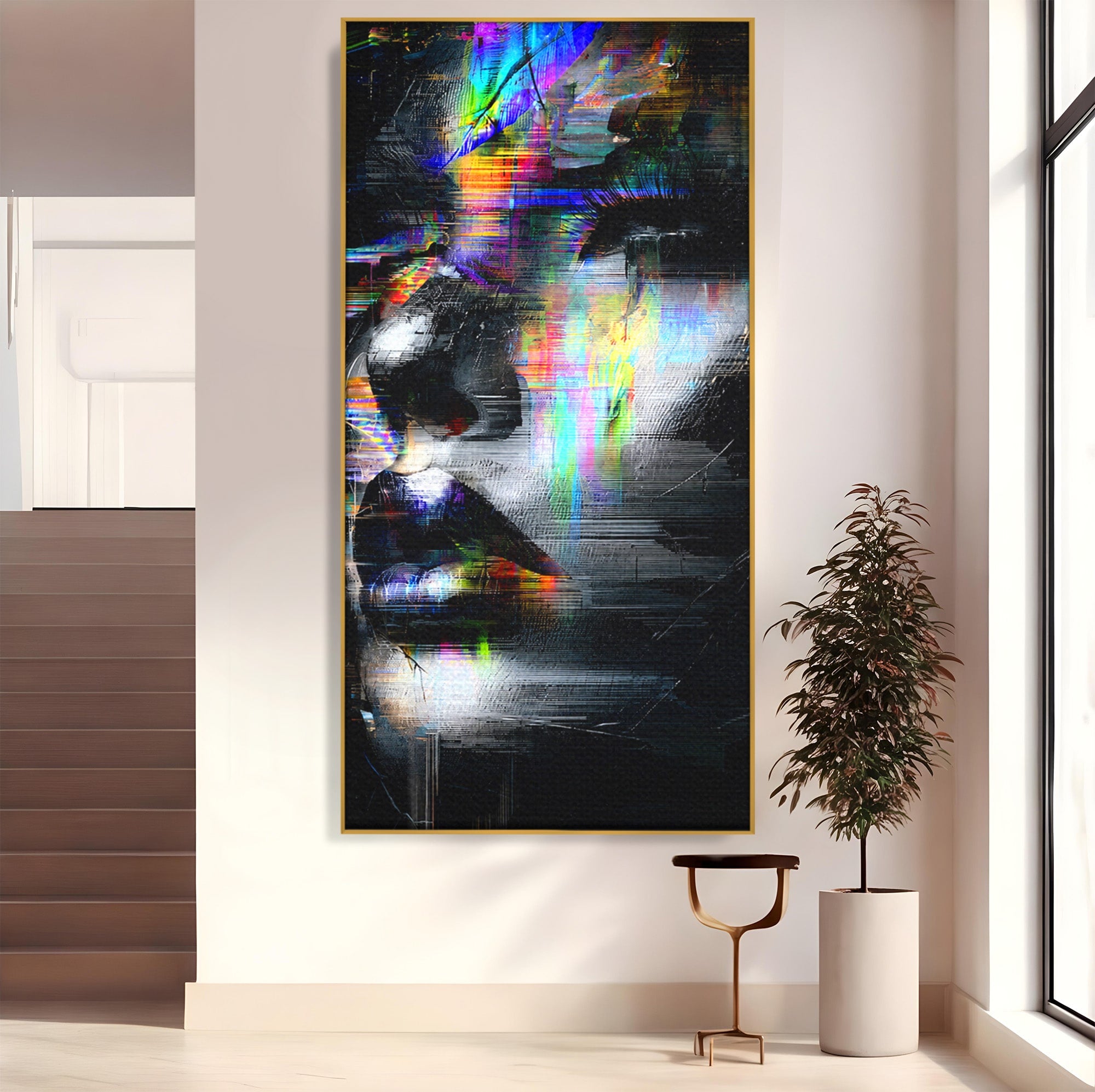 Tablou Canvas Premium LuxCanva® G1279, Chip Urban Abstract, Portret, Abstract, Modern, Arta Digitala, Living, Culori Vibrante