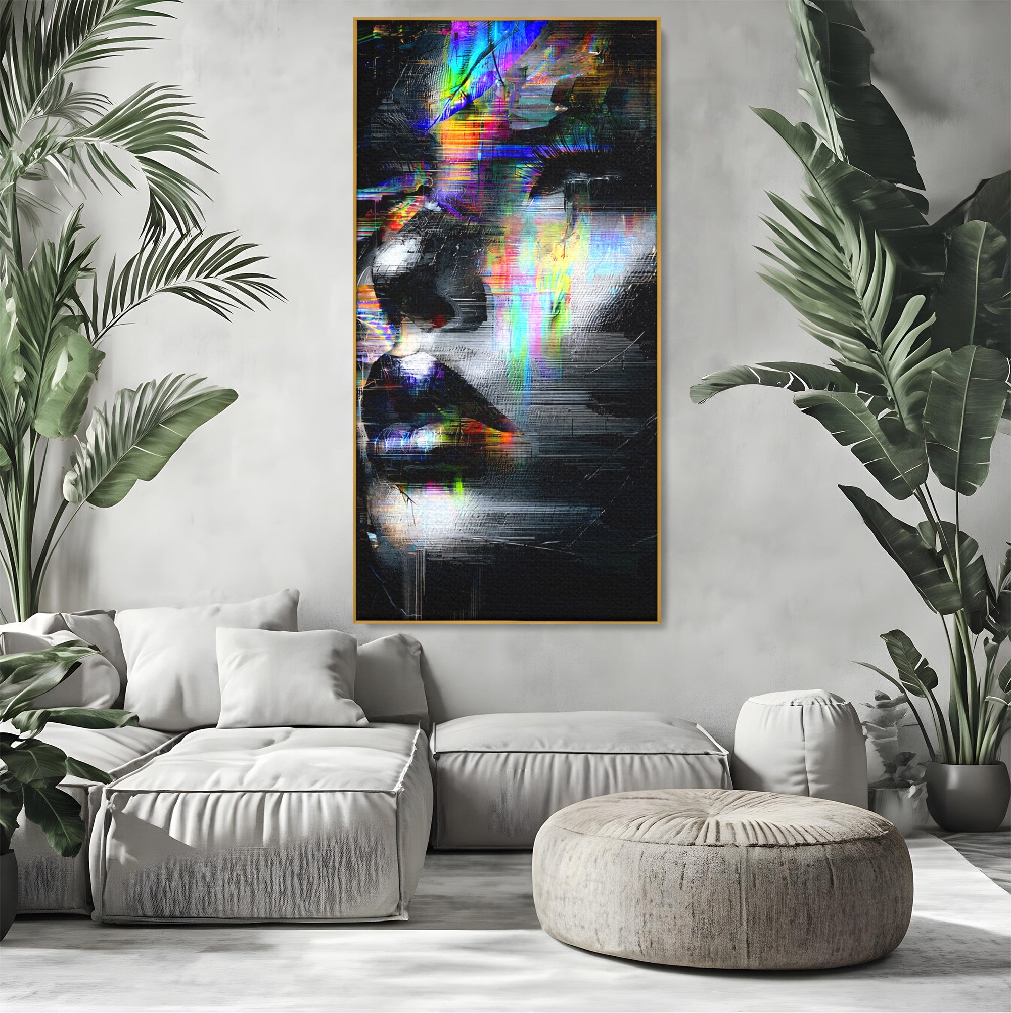 Tablou Canvas Premium LuxCanva® G1279, Chip Urban Abstract, Portret, Abstract, Modern, Arta Digitala, Living, Culori Vibrante