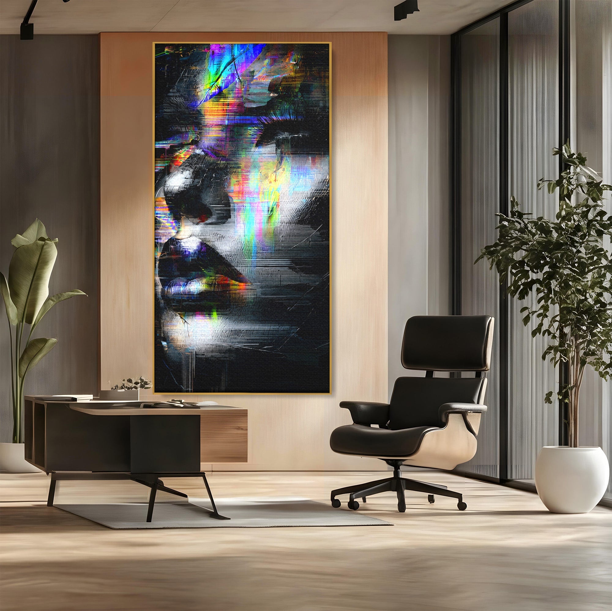 Tablou Canvas Premium LuxCanva® G1279, Chip Urban Abstract, Portret, Abstract, Modern, Arta Digitala, Living, Culori Vibrante