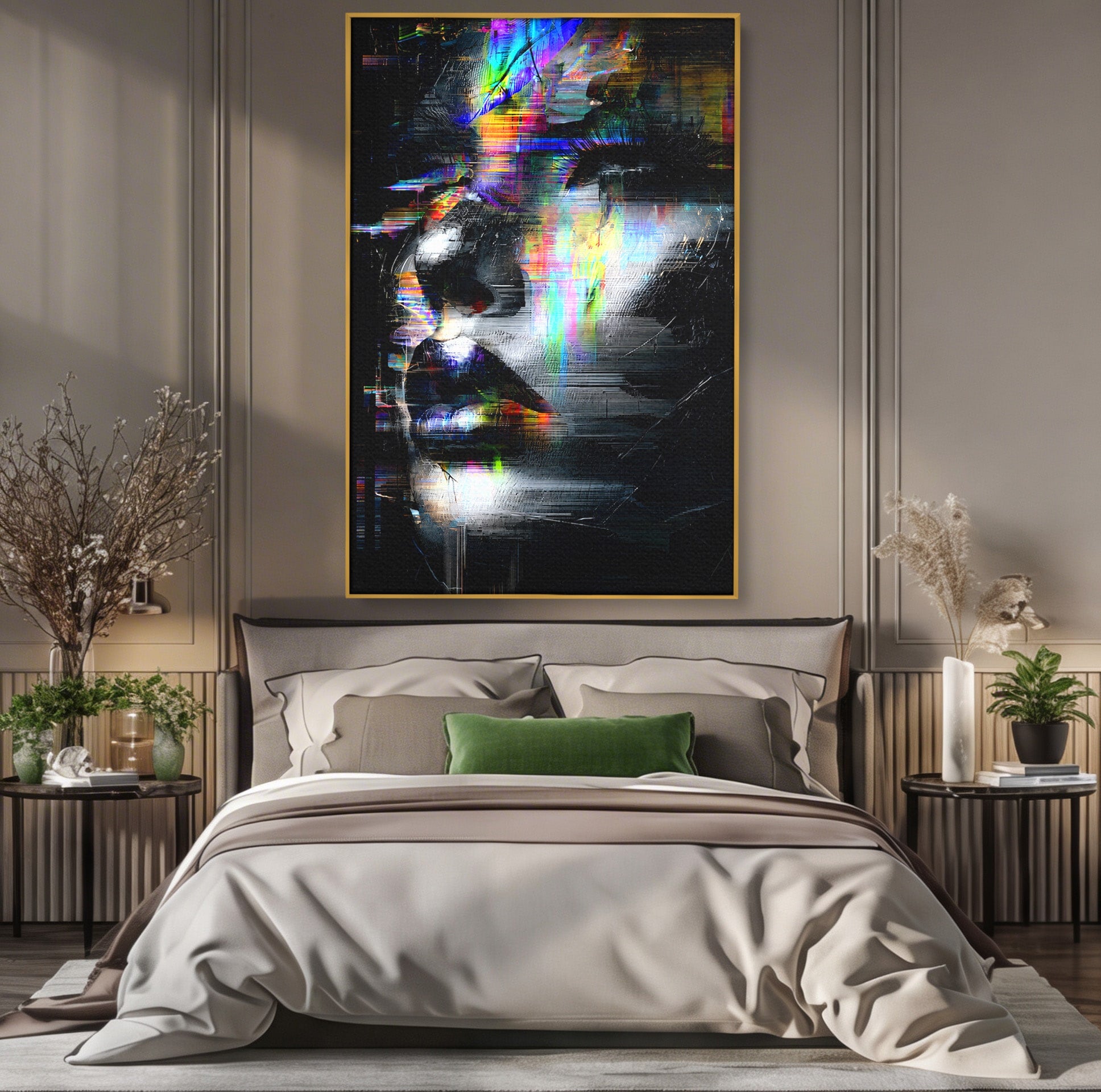 Tablou Canvas Premium LuxCanva® G1279, Chip Urban Abstract, Portret, Abstract, Modern, Arta Digitala, Living, Culori Vibrante