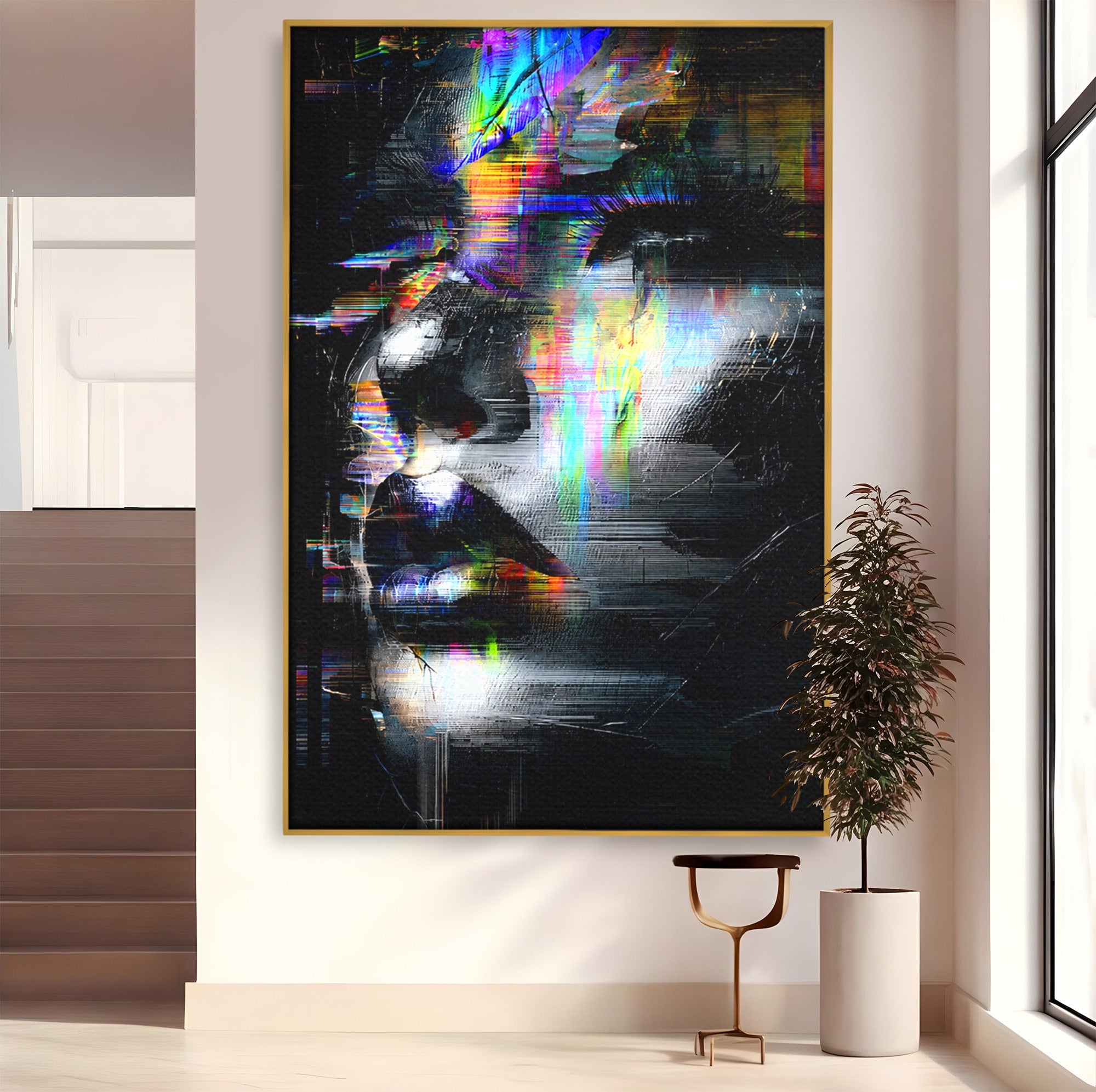 Tablou Canvas Premium LuxCanva® G1279, Chip Urban Abstract, Portret, Abstract, Modern, Arta Digitala, Living, Culori Vibrante