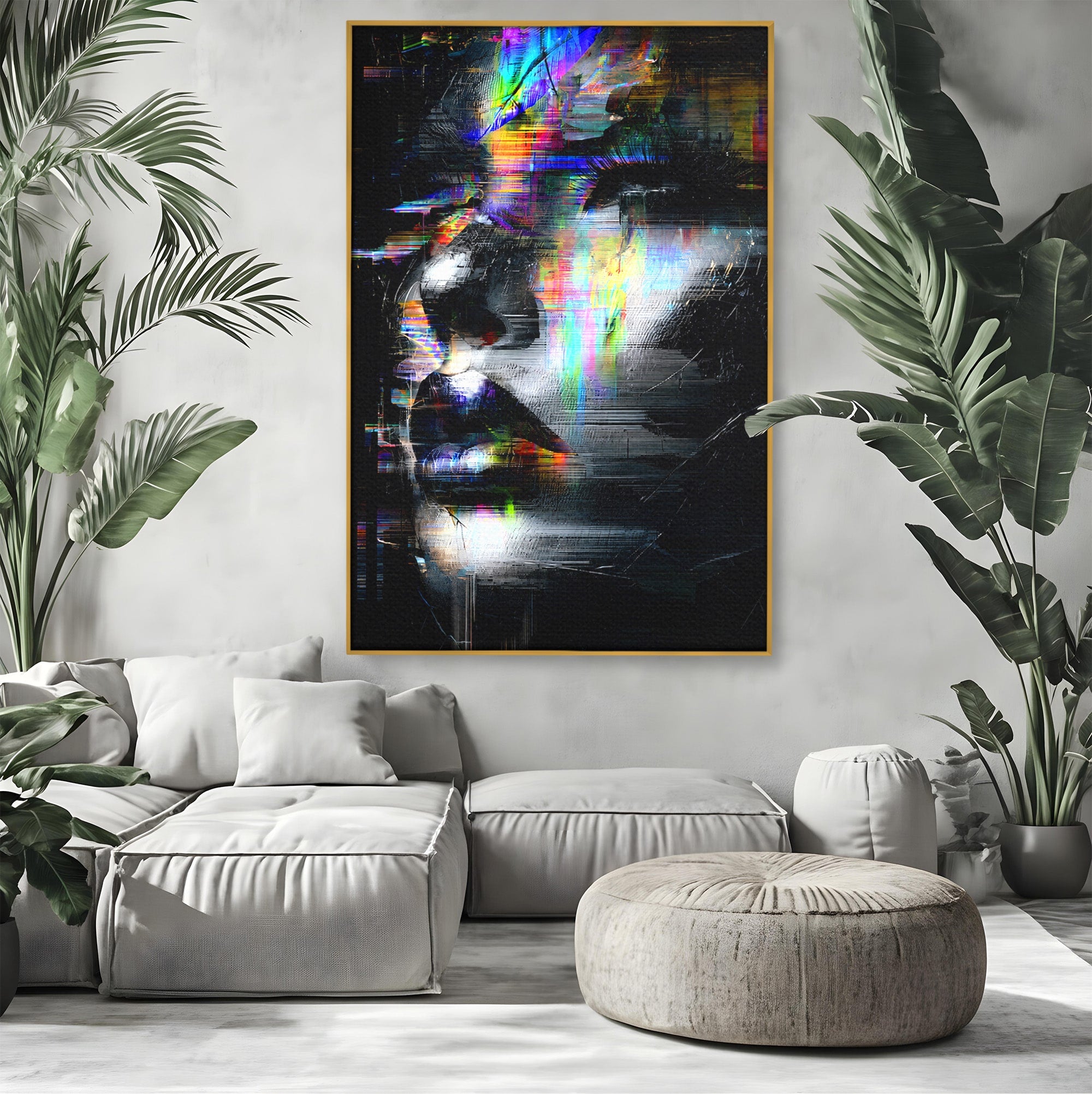 Tablou Canvas Premium LuxCanva® G1279, Chip Urban Abstract, Portret, Abstract, Modern, Arta Digitala, Living, Culori Vibrante