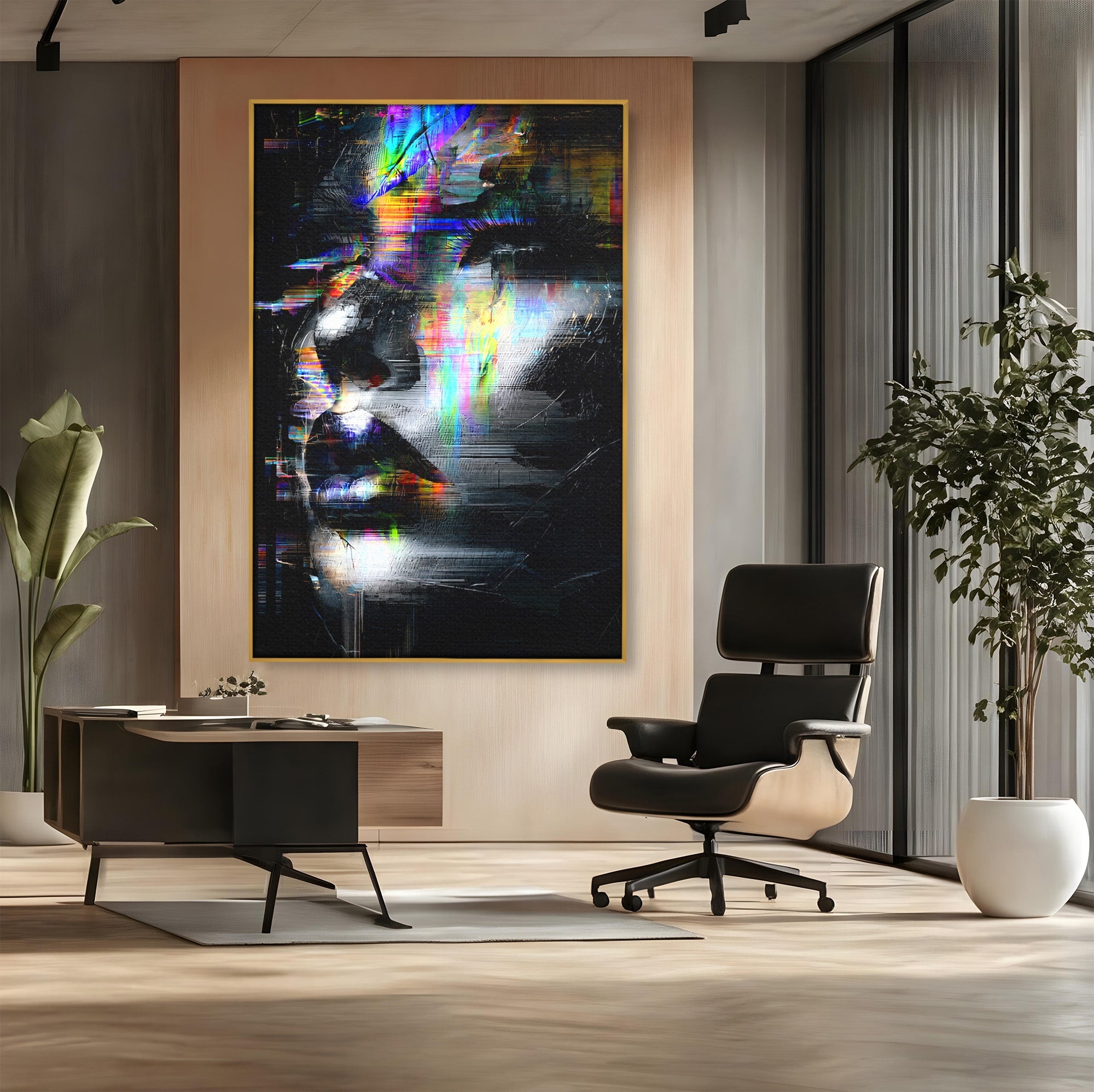 Tablou Canvas Premium LuxCanva® G1279, Chip Urban Abstract, Portret, Abstract, Modern, Arta Digitala, Living, Culori Vibrante