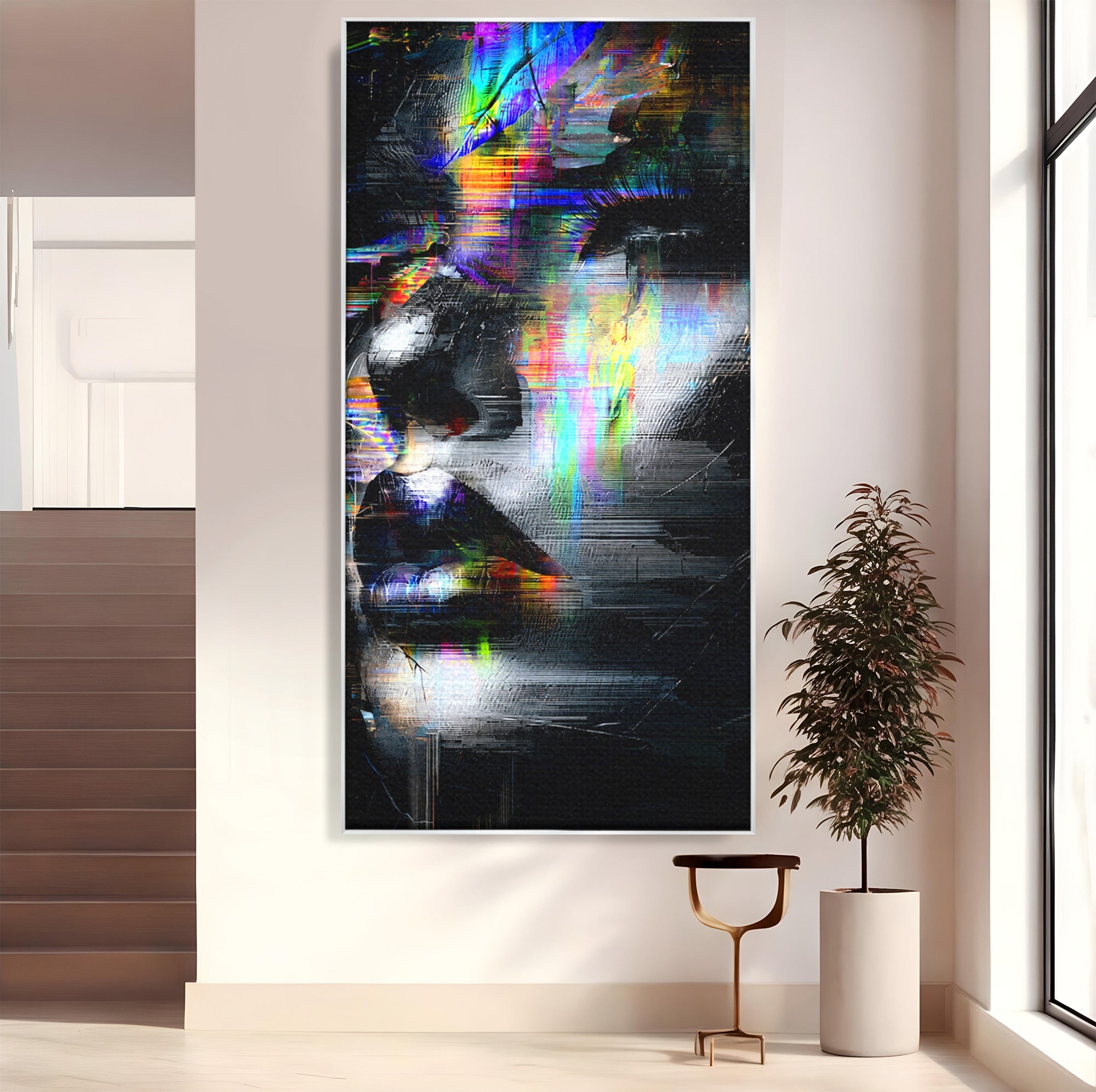 Tablou Canvas Premium LuxCanva® G1279, Chip Urban Abstract, Portret, Abstract, Modern, Arta Digitala, Living, Culori Vibrante
