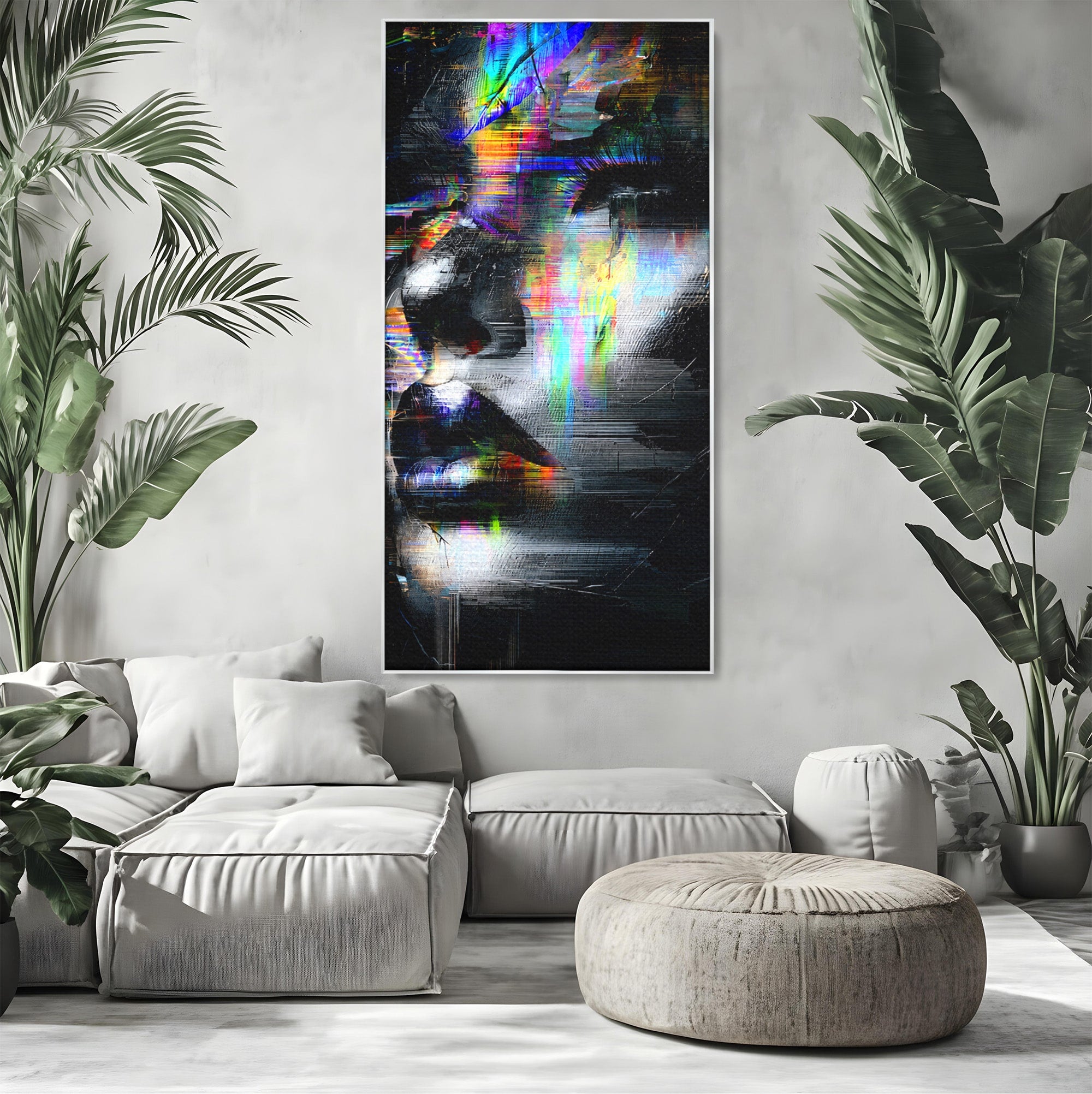 Tablou Canvas Premium LuxCanva® G1279, Chip Urban Abstract, Portret, Abstract, Modern, Arta Digitala, Living, Culori Vibrante