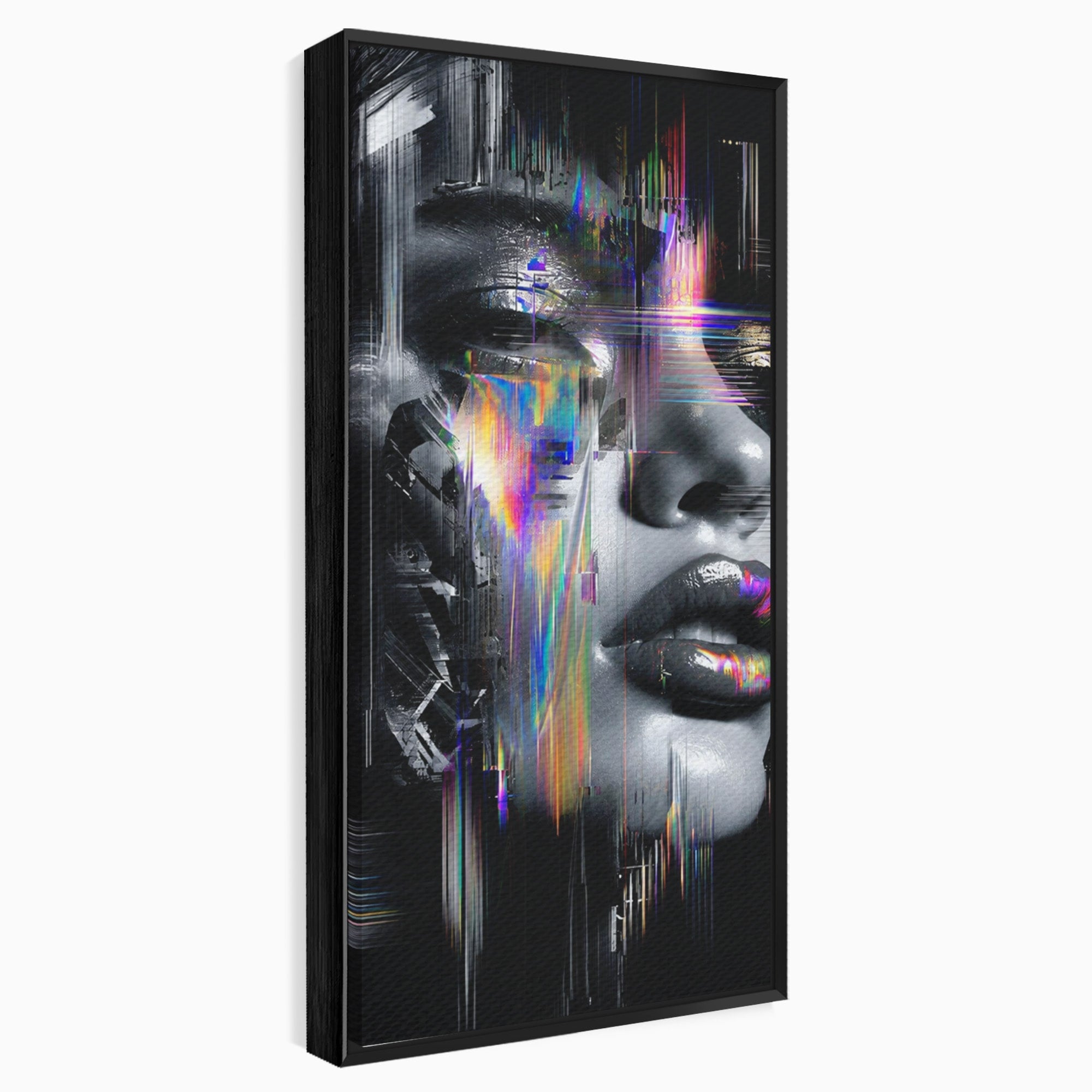 Tablou Canvas Premium LuxCanva® G1280, Chip Cybernetic, Portret, Cyberpunk, Abstract, Futurist, Dormitor, Culori Vibrante