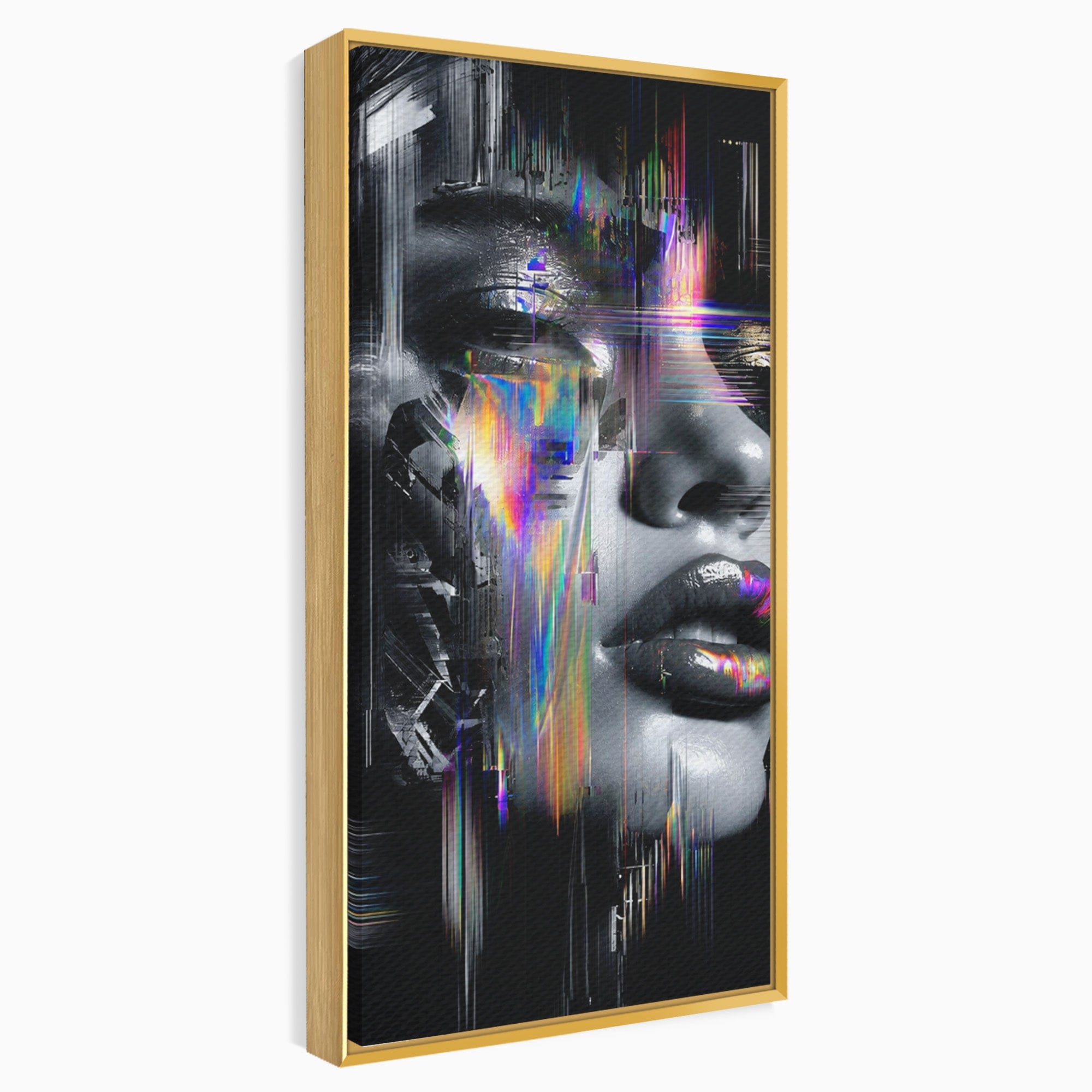 Tablou Canvas Premium LuxCanva® G1280, Chip Cybernetic, Portret, Cyberpunk, Abstract, Futurist, Dormitor, Culori Vibrante