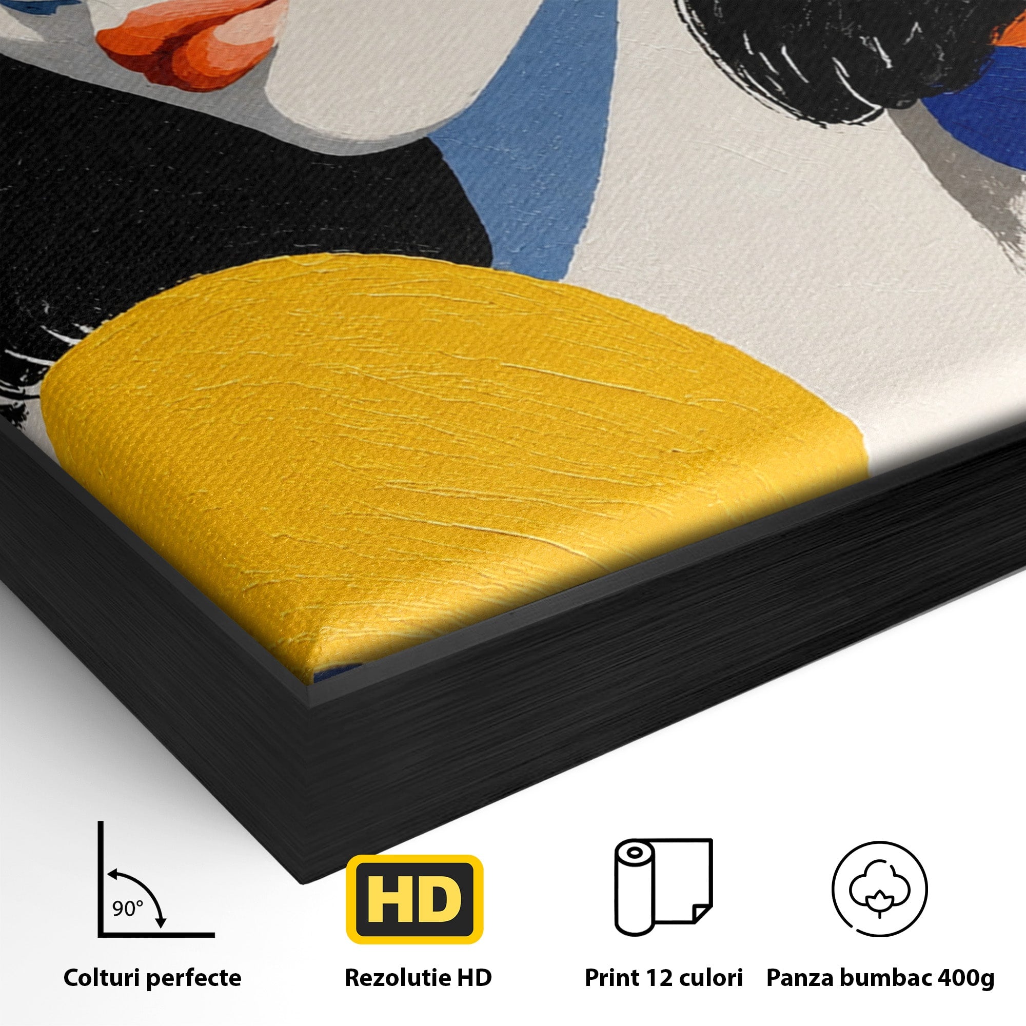 Tablou Canvas Premium LuxCanva® G1281, Portret Femeie Cu Esarfa, Portret, Femeie, Esarfa, Moda, Living, Culori Vibrante