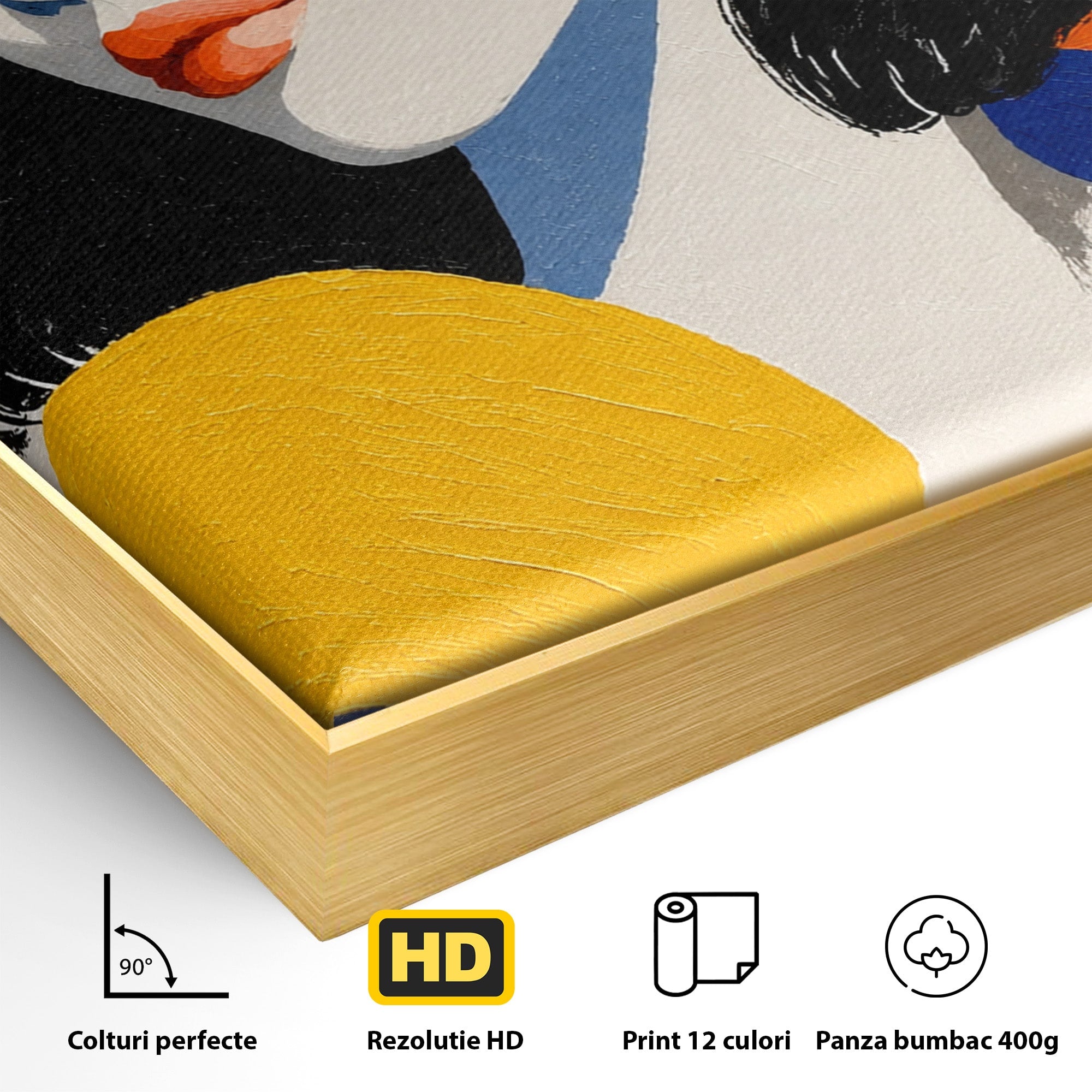 Tablou Canvas Premium LuxCanva® G1281, Portret Femeie Cu Esarfa, Portret, Femeie, Esarfa, Moda, Living, Culori Vibrante