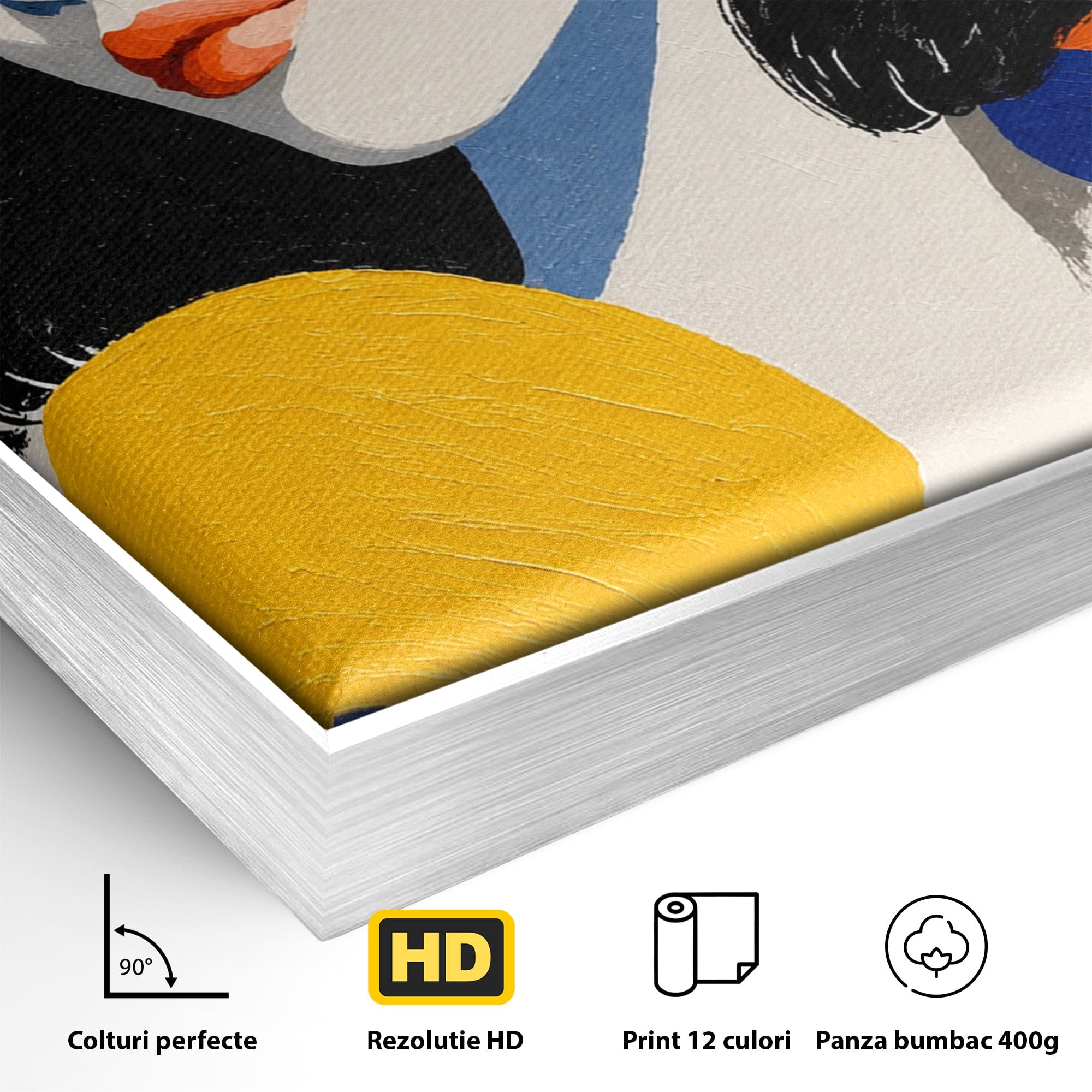 Tablou Canvas Premium LuxCanva® G1281, Portret Femeie Cu Esarfa, Portret, Femeie, Esarfa, Moda, Living, Culori Vibrante