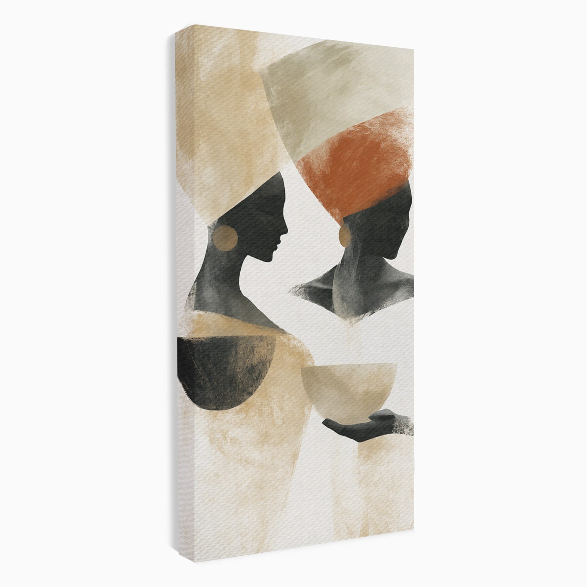 Tablou Canvas Premium LuxCanva® G1284, Siluete Africane Abstracte, Siluete, Abstract, Femei, Cultura, Birou, Culori Vibrante