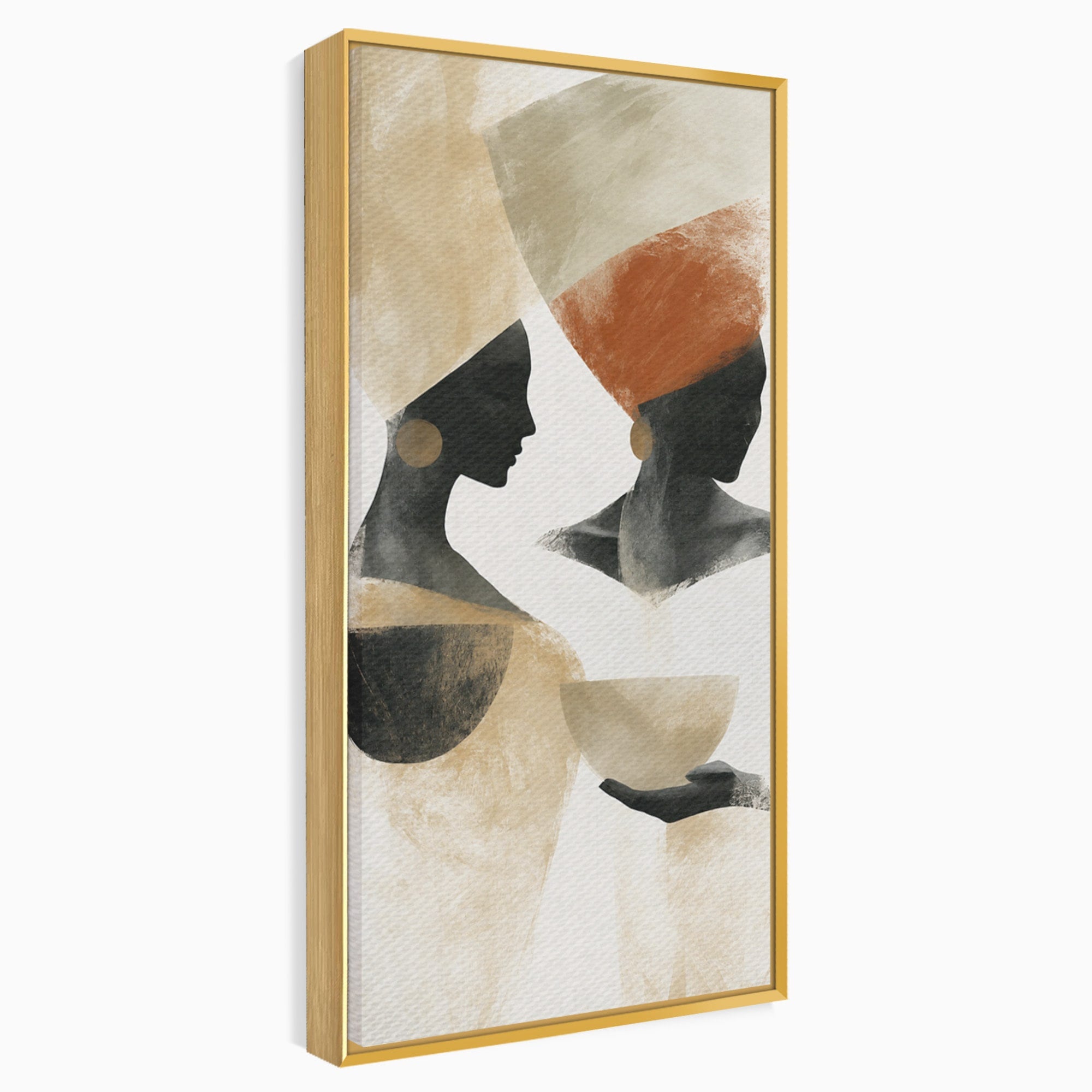 Tablou Canvas Premium LuxCanva® G1284, Siluete Africane Abstracte, Siluete, Abstract, Femei, Cultura, Birou, Culori Vibrante