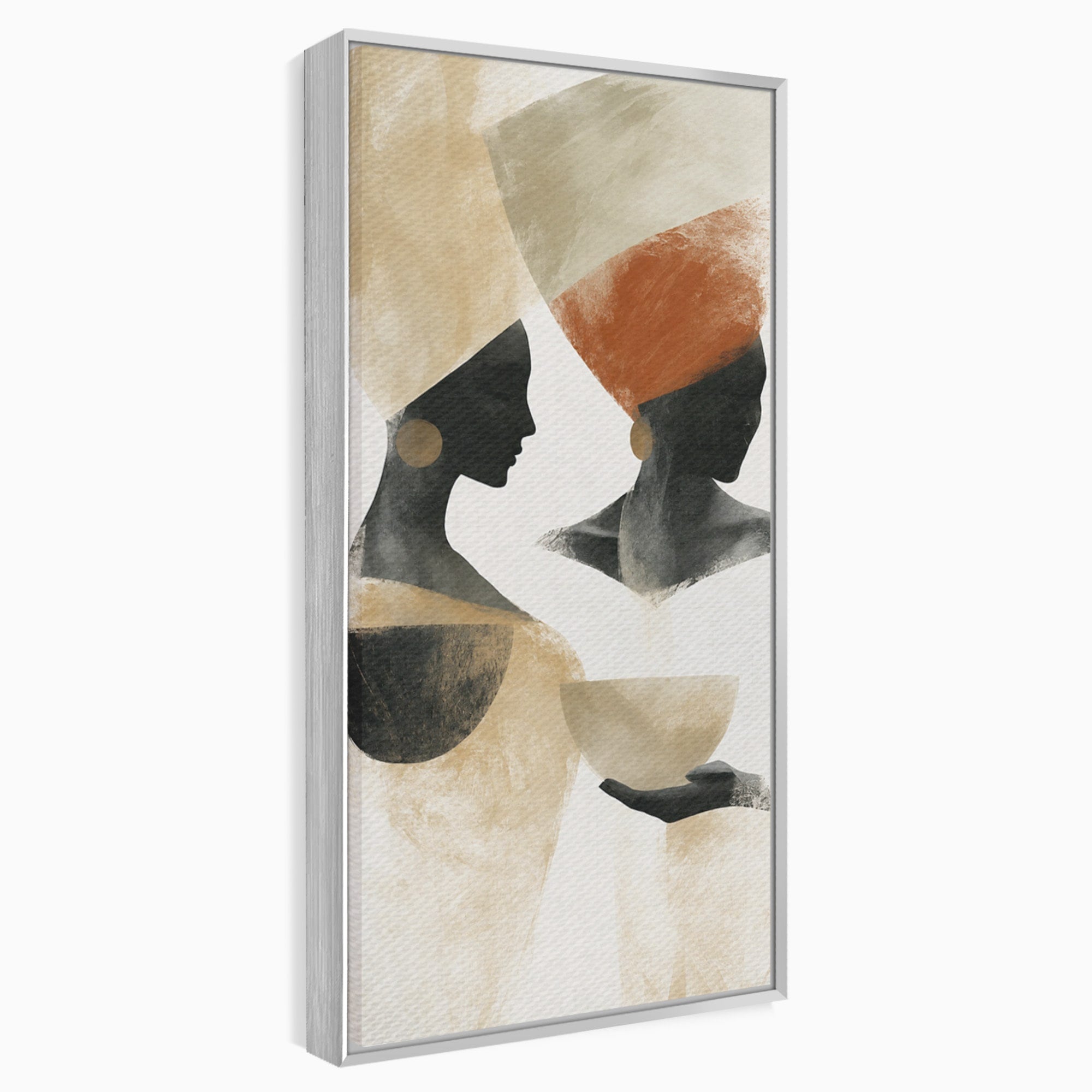 Tablou Canvas Premium LuxCanva® G1284, Siluete Africane Abstracte, Siluete, Abstract, Femei, Cultura, Birou, Culori Vibrante
