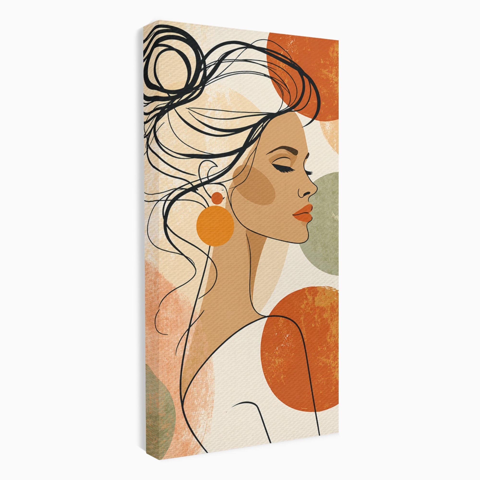 Tablou Canvas Premium LuxCanva® G1285, Profil Feminin Elegant, Portret, Femeie, Eleganta, Abstract, Dormitor, Living, Culori Vibrante