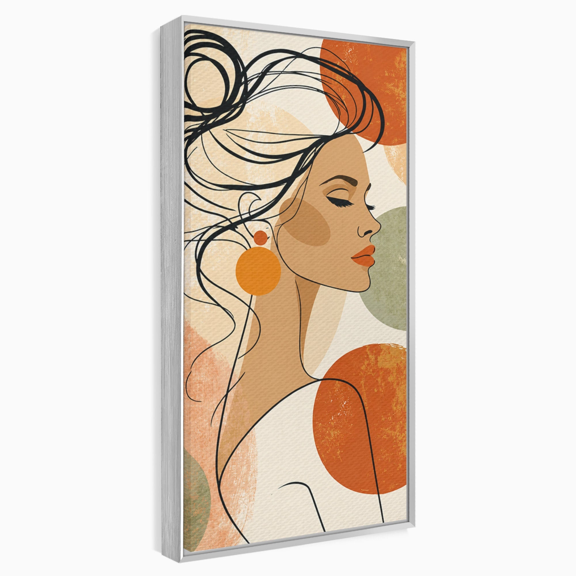 Tablou Canvas Premium LuxCanva® G1285, Profil Feminin Elegant, Portret, Femeie, Eleganta, Abstract, Dormitor, Living, Culori Vibrante